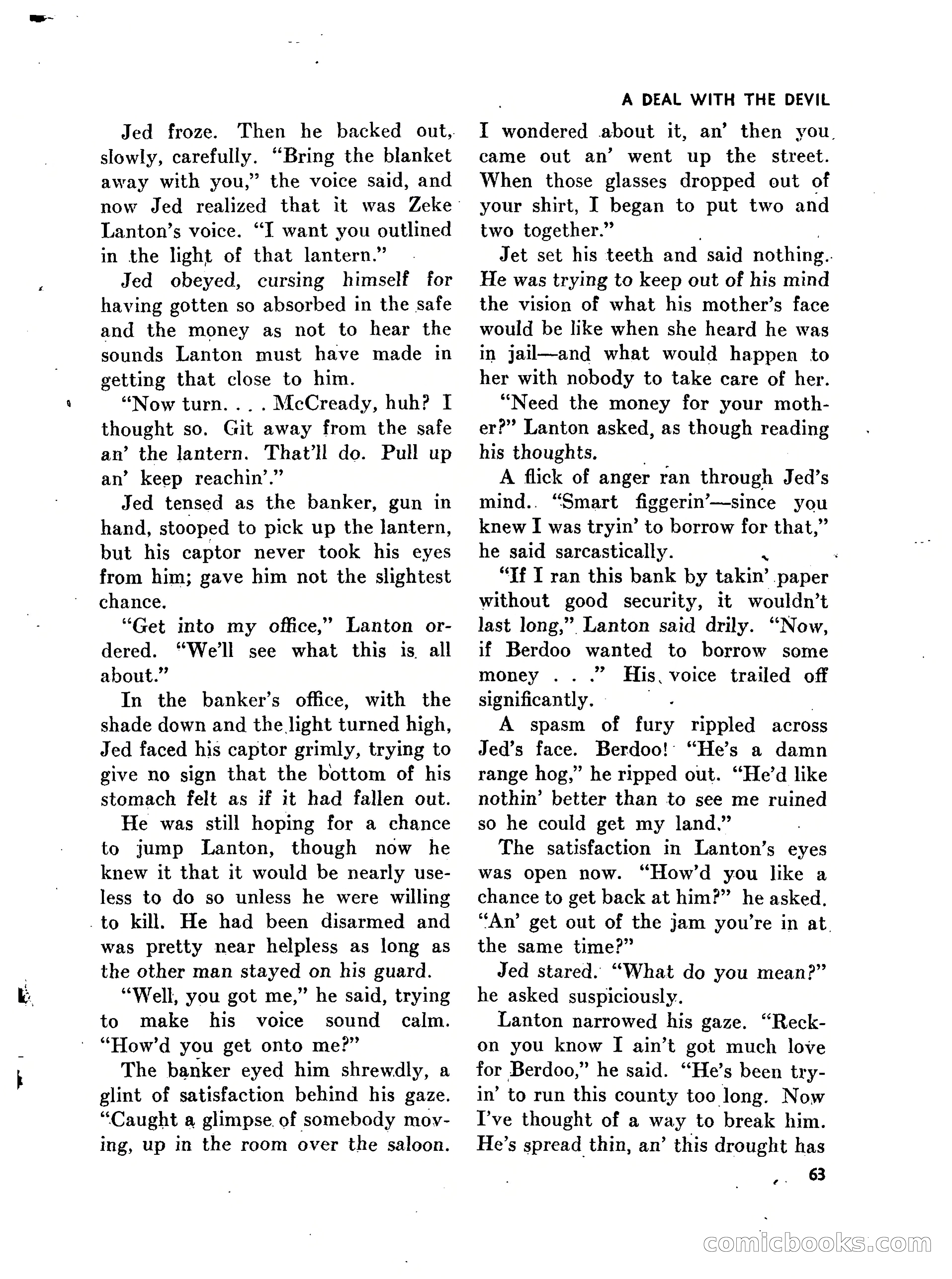 Walt Coburn's Western Magazine, March 1951 — page 63 of 116