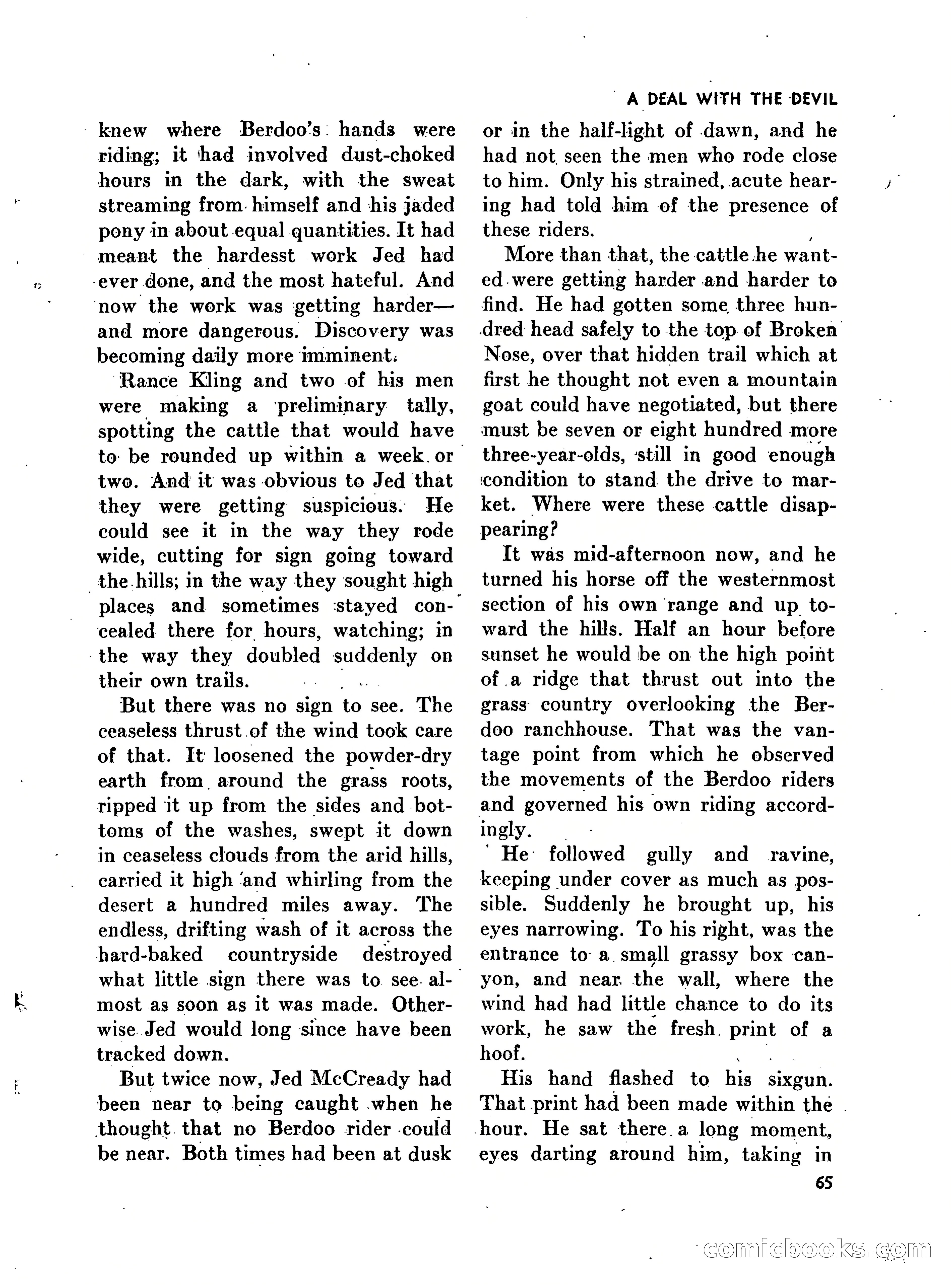 Walt Coburn's Western Magazine, March 1951 — page 65 of 116