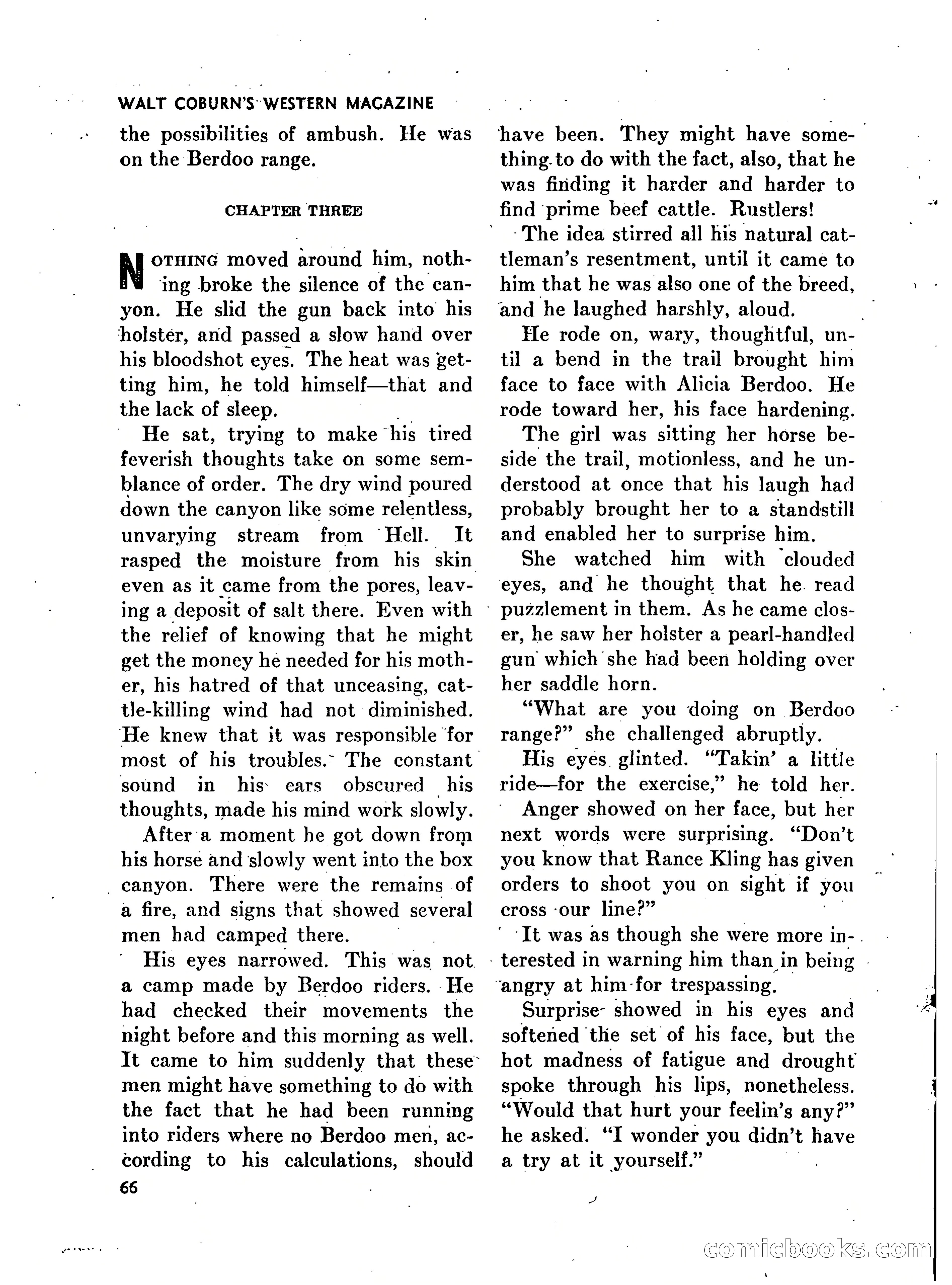 Walt Coburn's Western Magazine, March 1951 — page 66 of 116