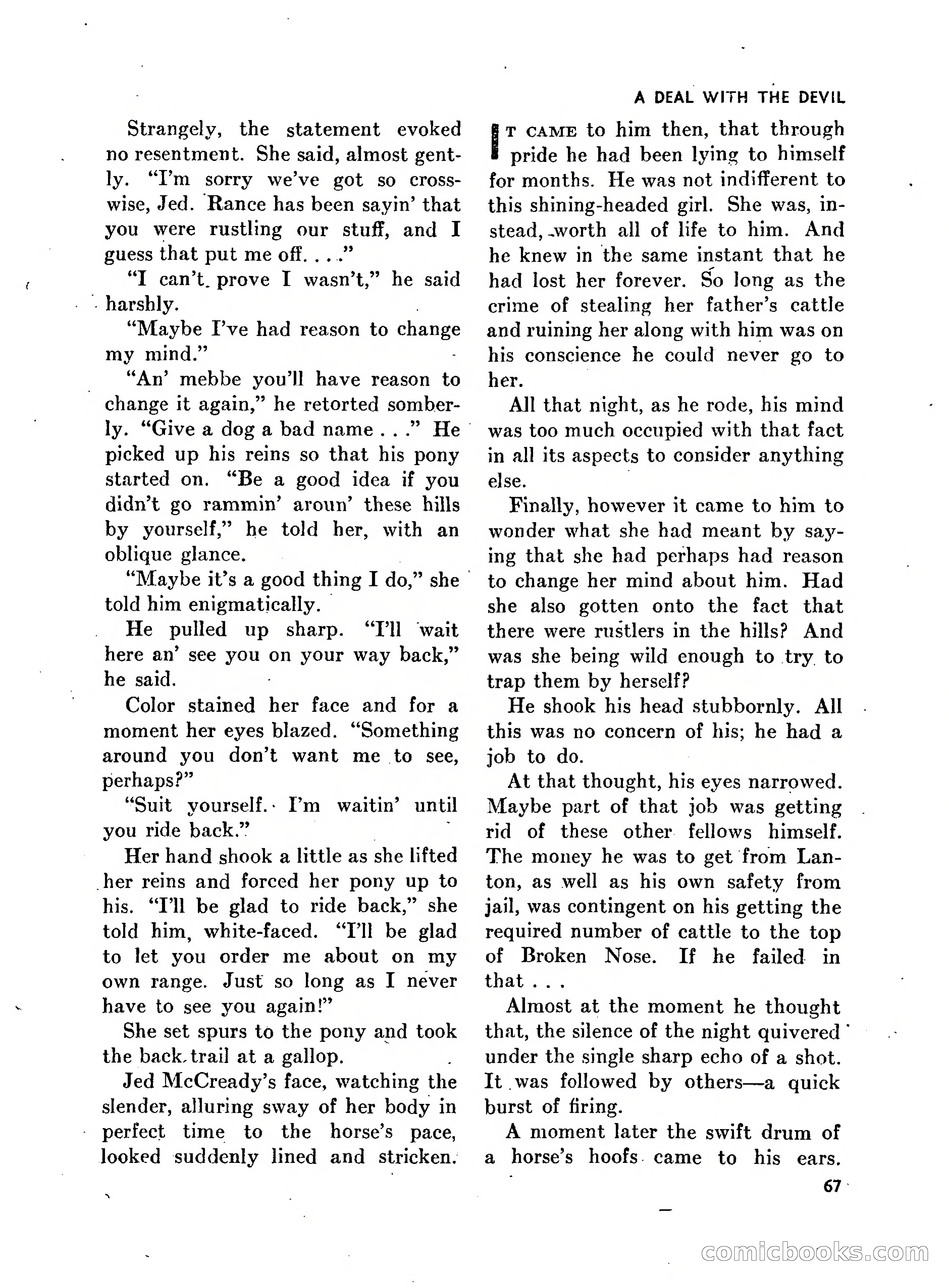 Walt Coburn's Western Magazine, March 1951 — page 67 of 116