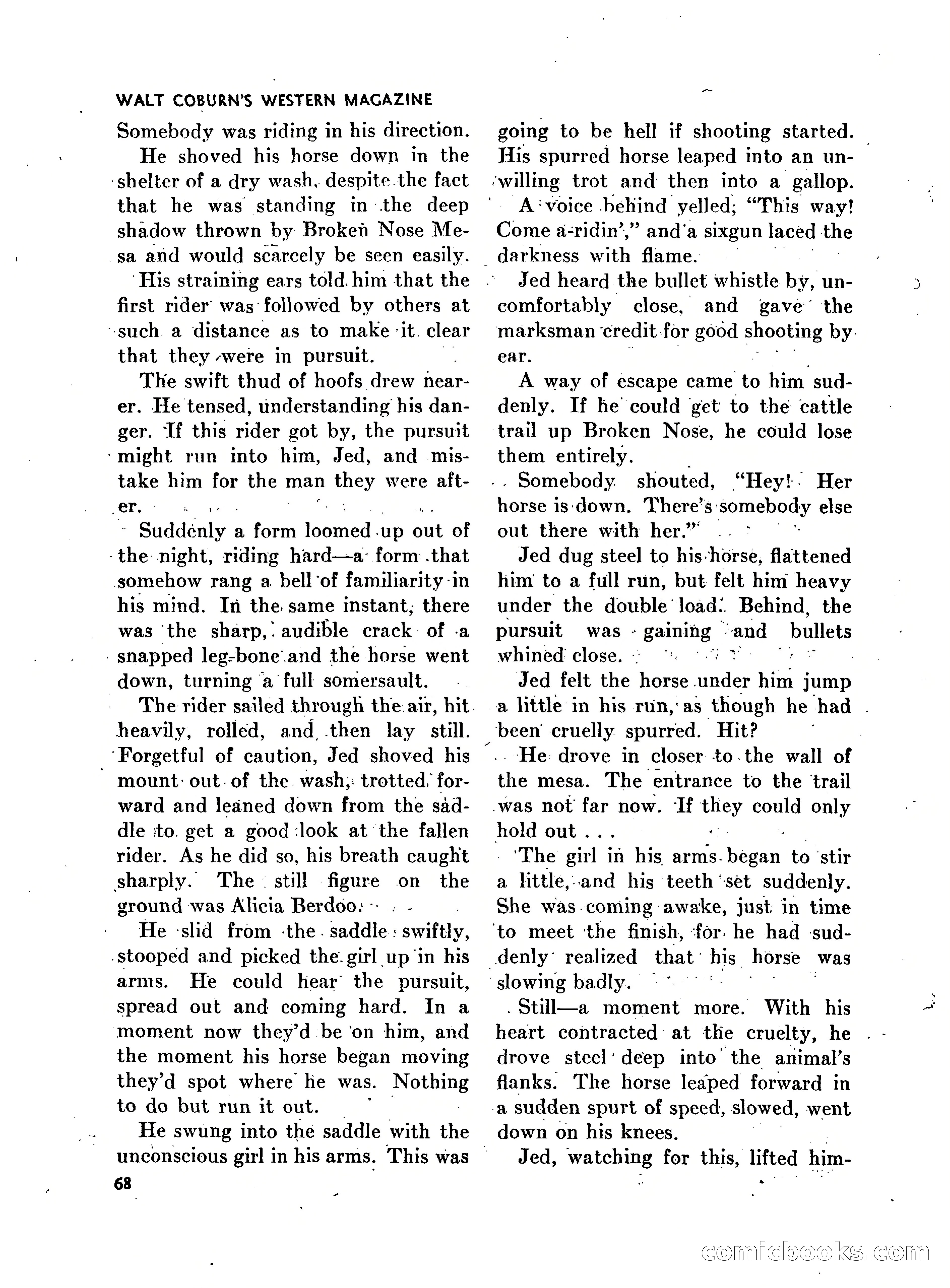 Walt Coburn's Western Magazine, March 1951 — page 68 of 116