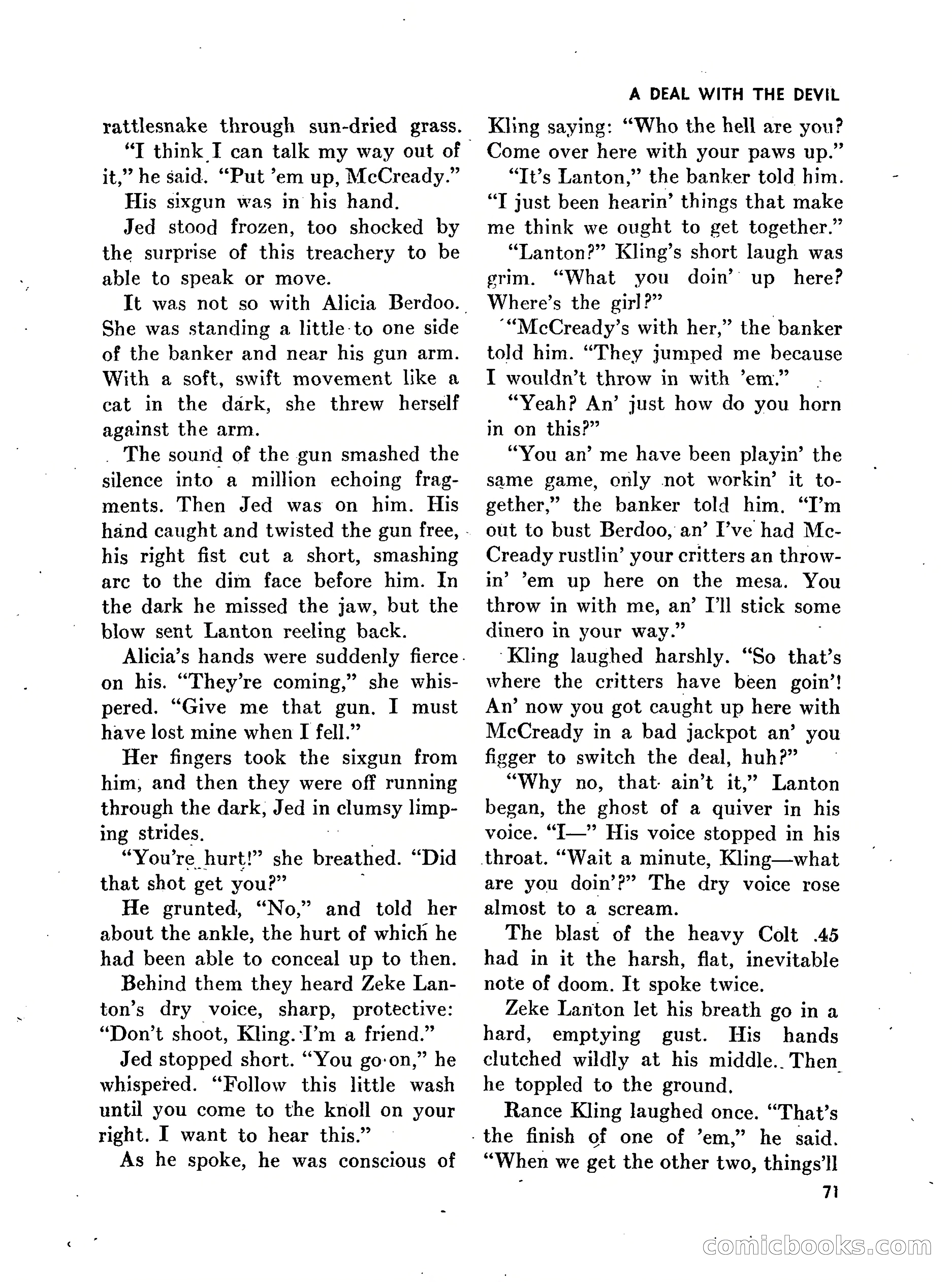 Walt Coburn's Western Magazine, March 1951 — page 71 of 116