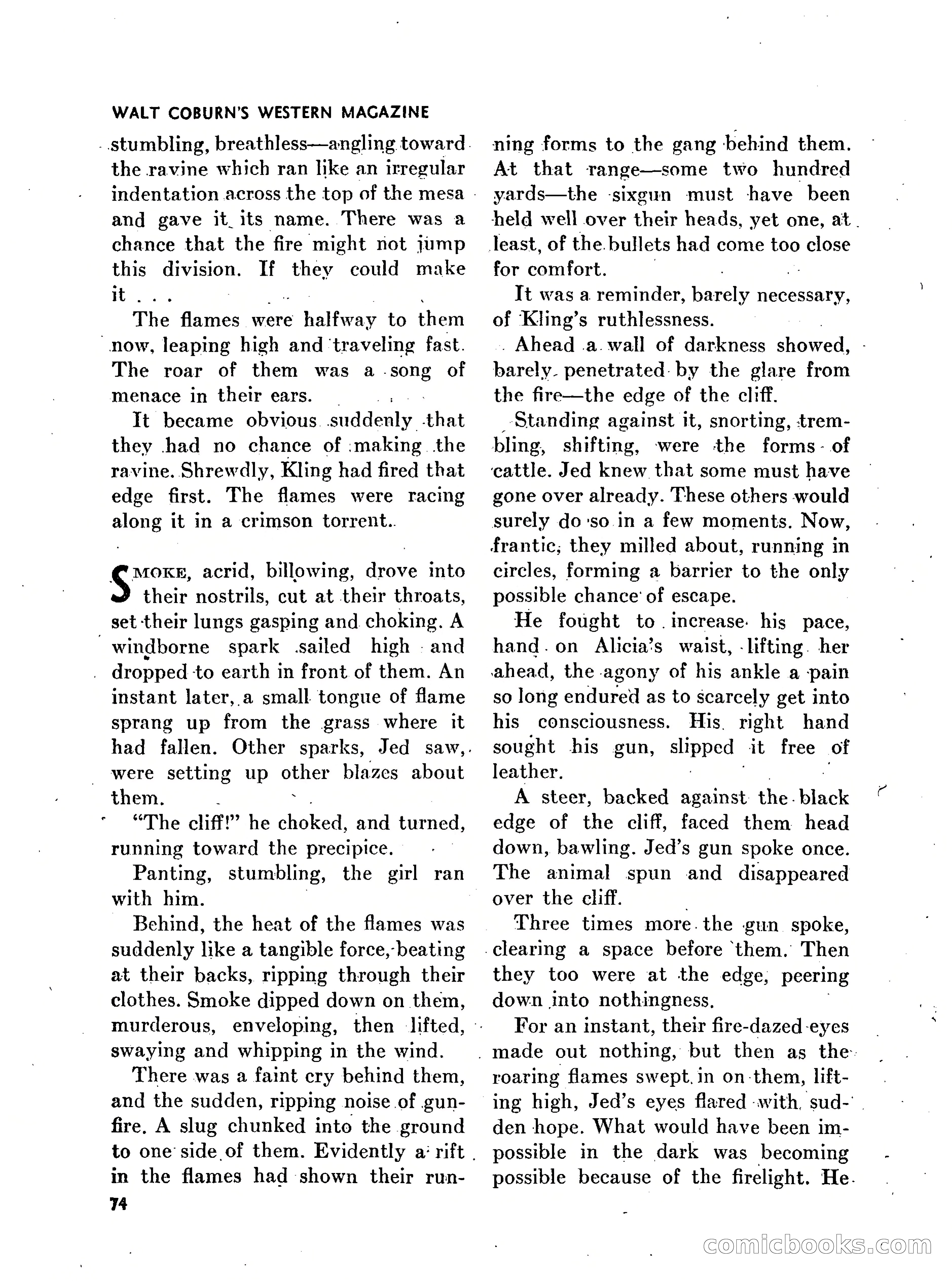 Walt Coburn's Western Magazine, March 1951 — page 74 of 116