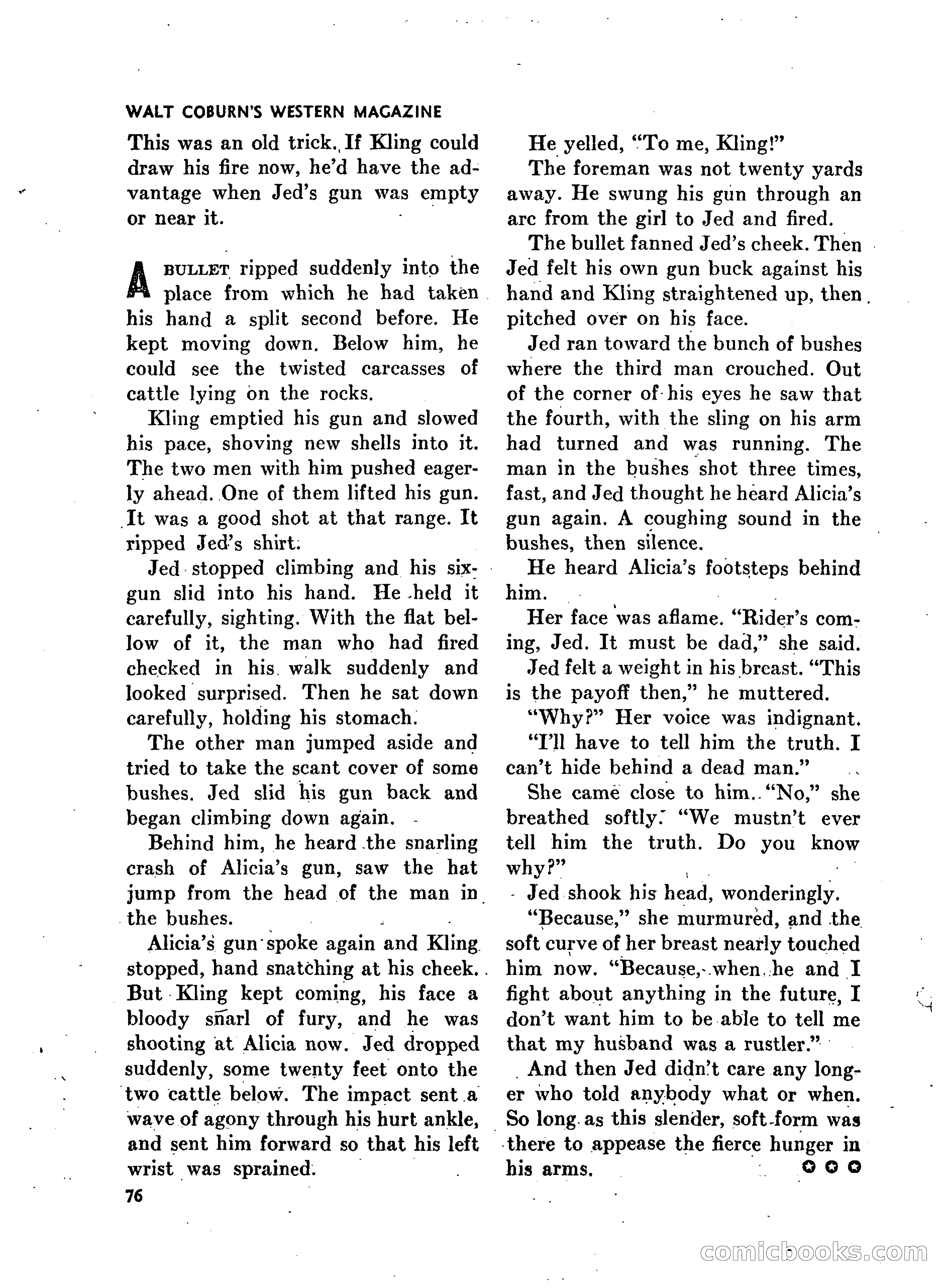 Walt Coburn's Western Magazine, March 1951 — page 76 of 116