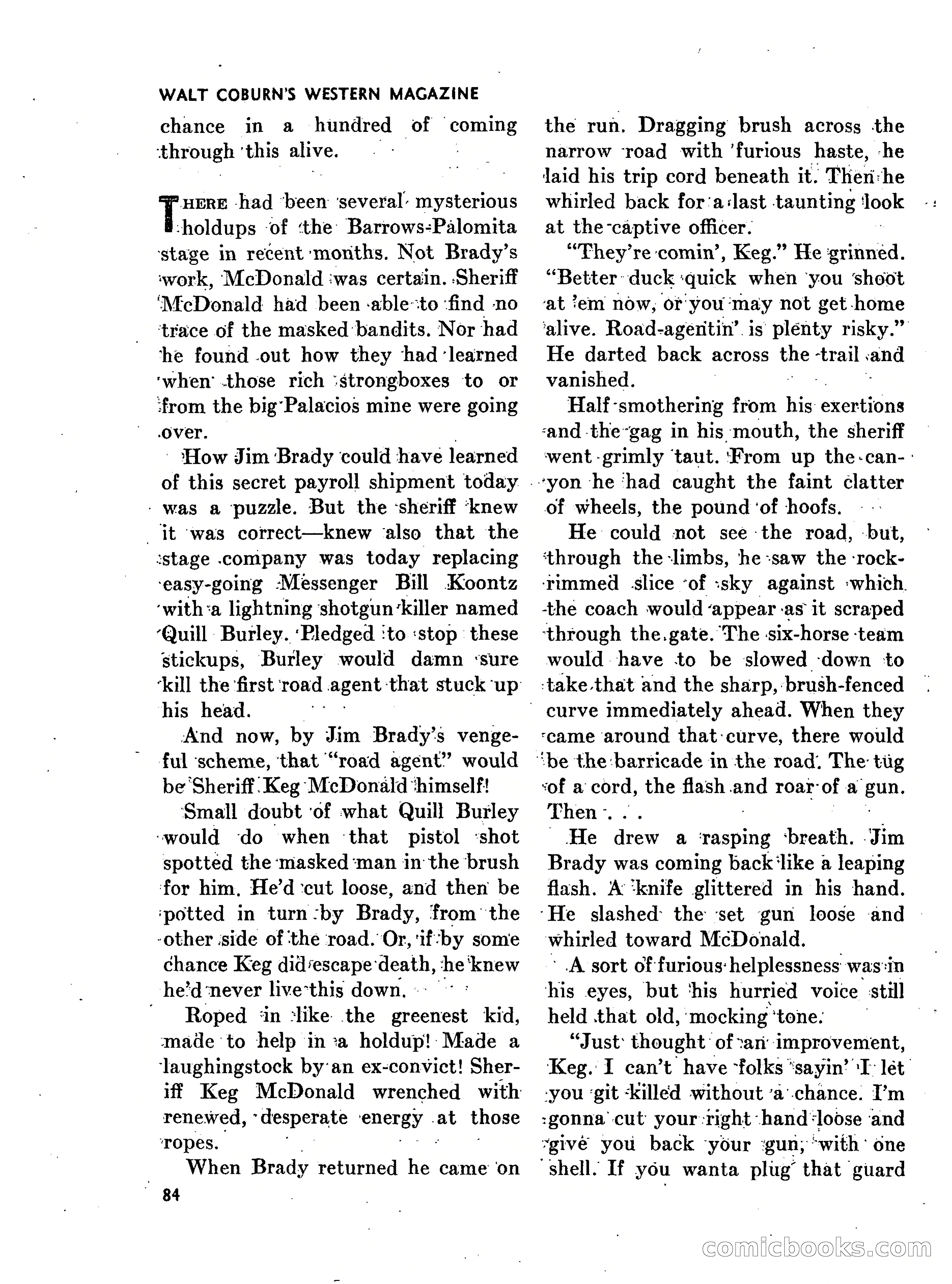 Walt Coburn's Western Magazine, March 1951 — page 84 of 116