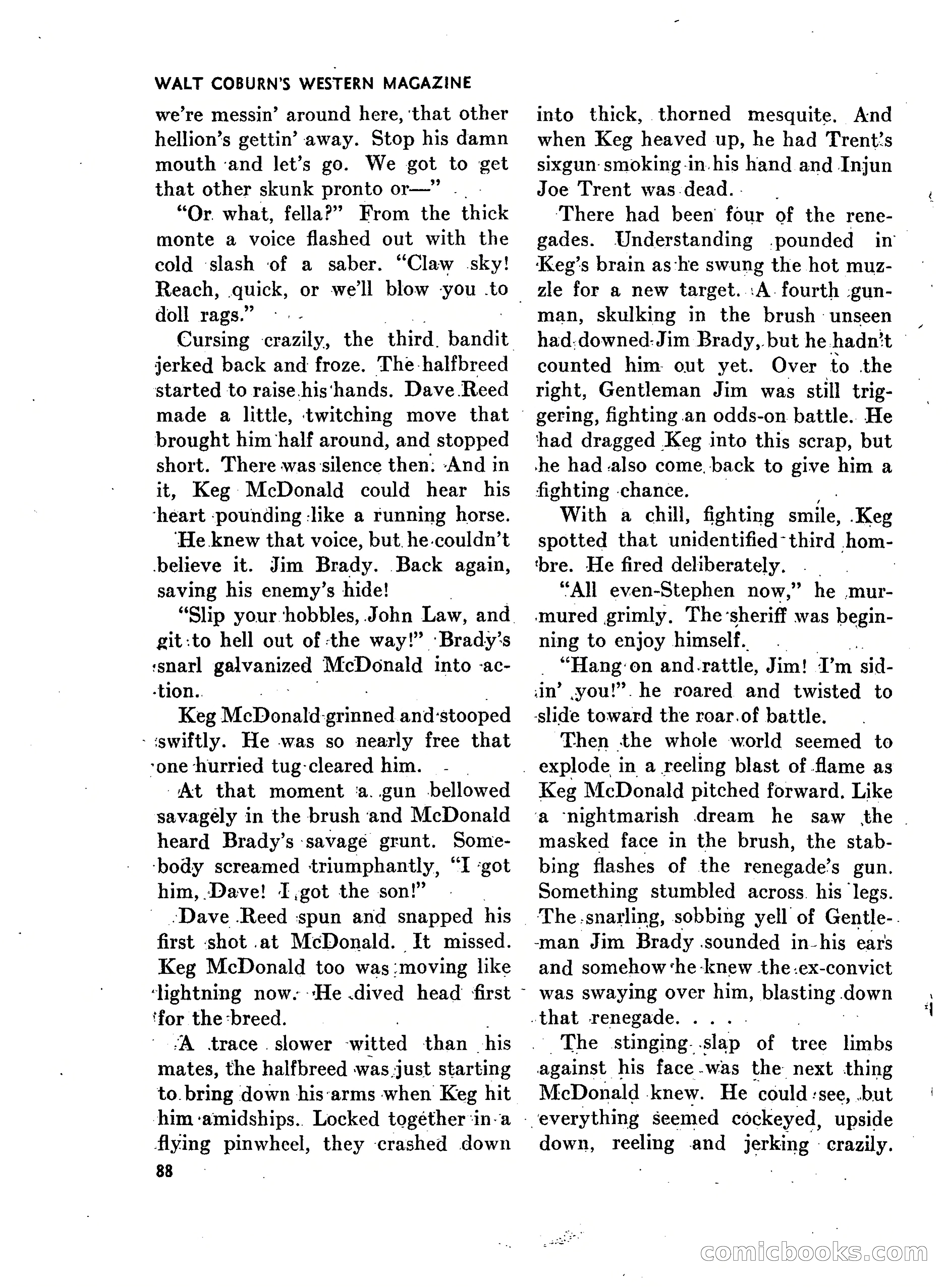 Walt Coburn's Western Magazine, March 1951 — page 88 of 116