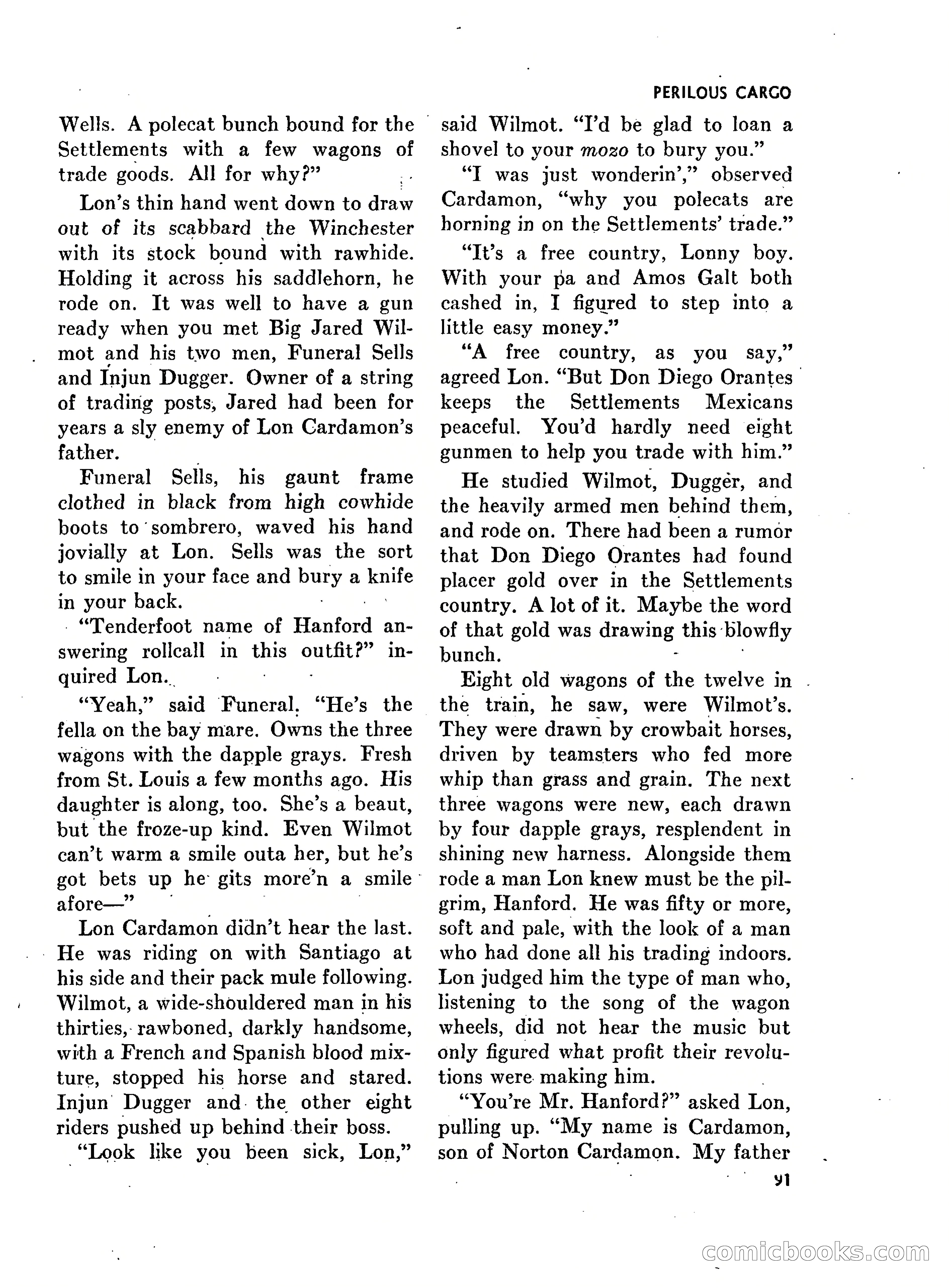 Walt Coburn's Western Magazine, March 1951 — page 91 of 116