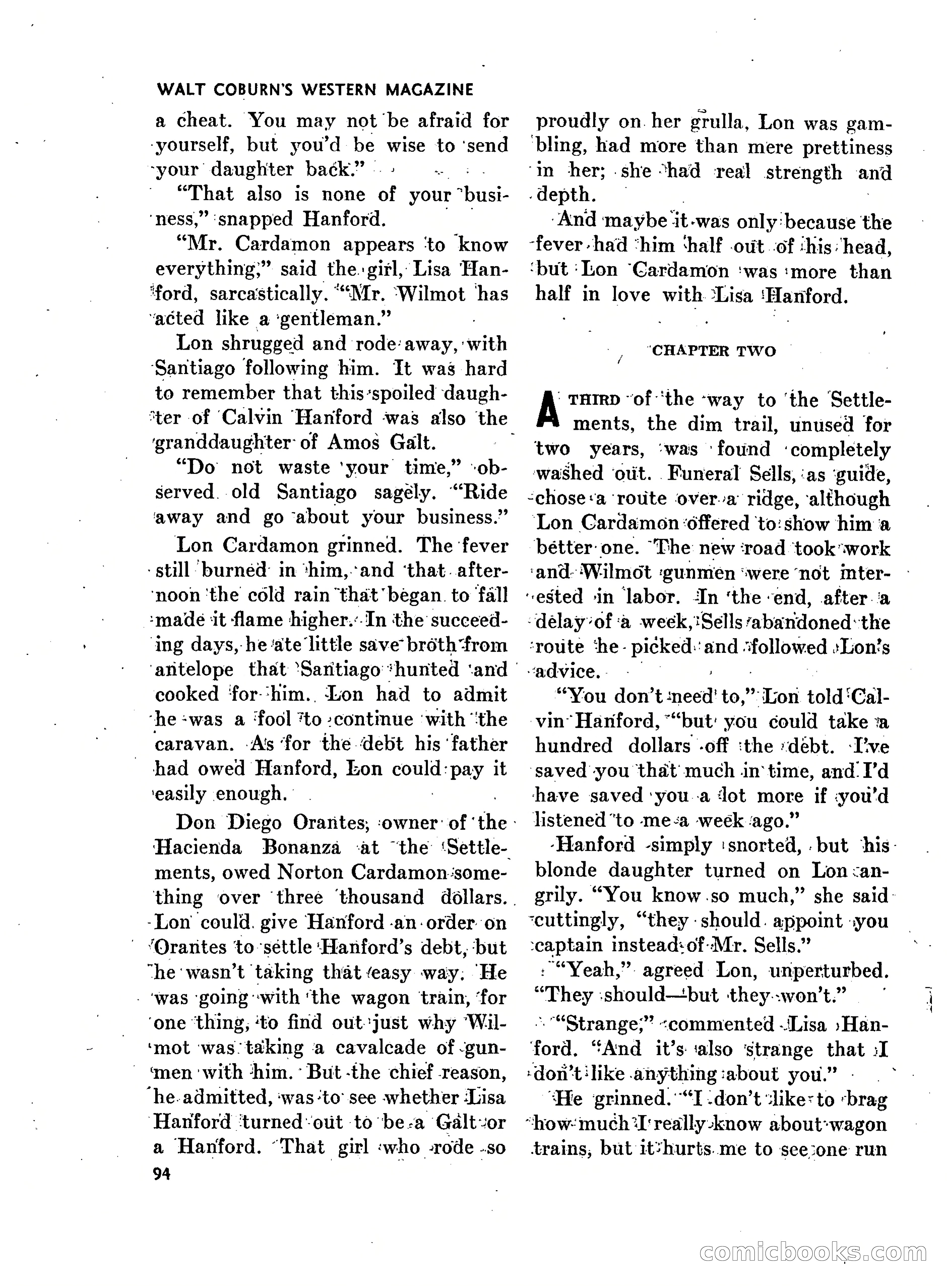 Walt Coburn's Western Magazine, March 1951 — page 94 of 116