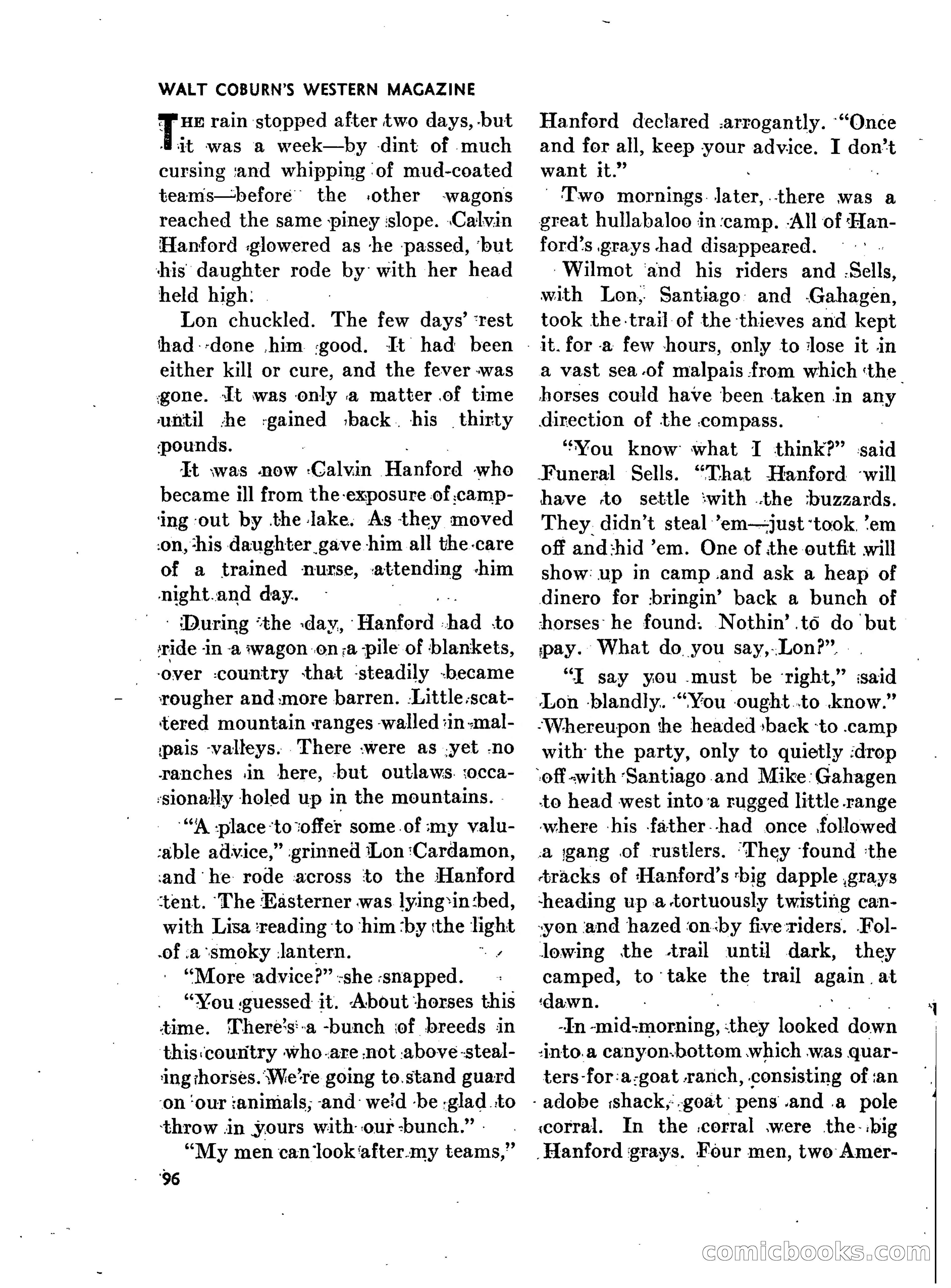 Walt Coburn's Western Magazine, March 1951 — page 96 of 116