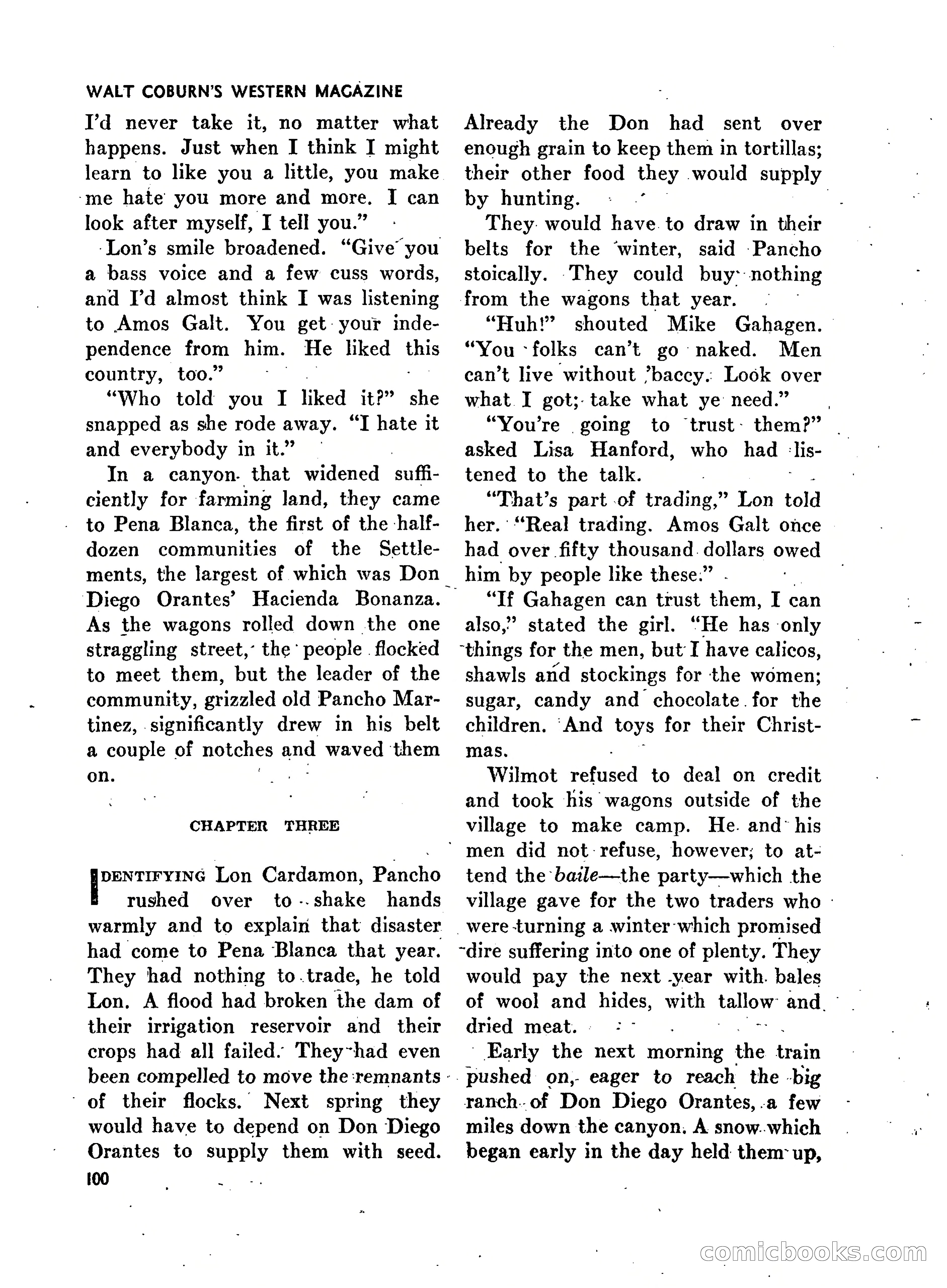 Walt Coburn's Western Magazine, March 1951 — page 100 of 116