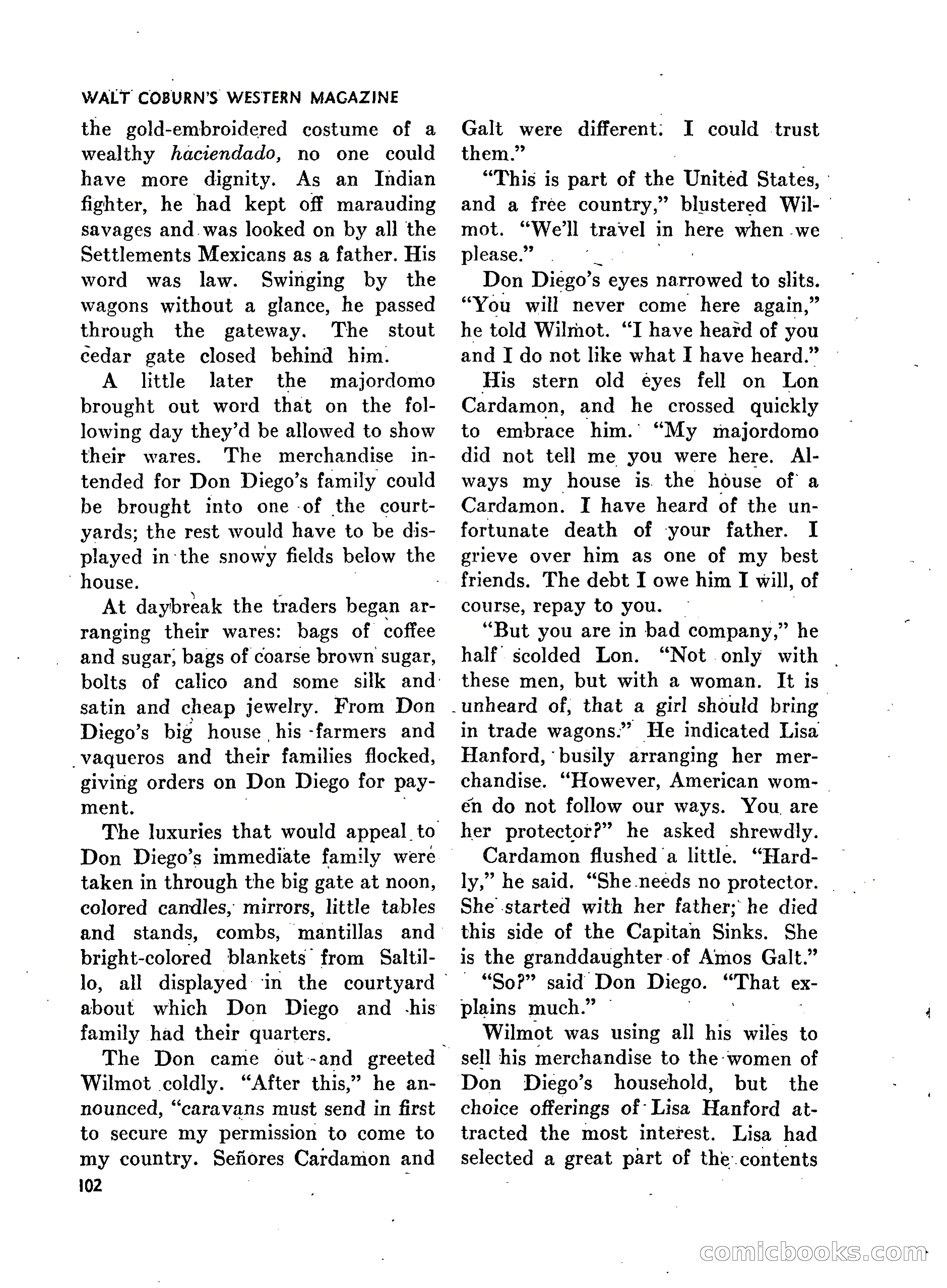 Walt Coburn's Western Magazine, March 1951 — page 102 of 116
