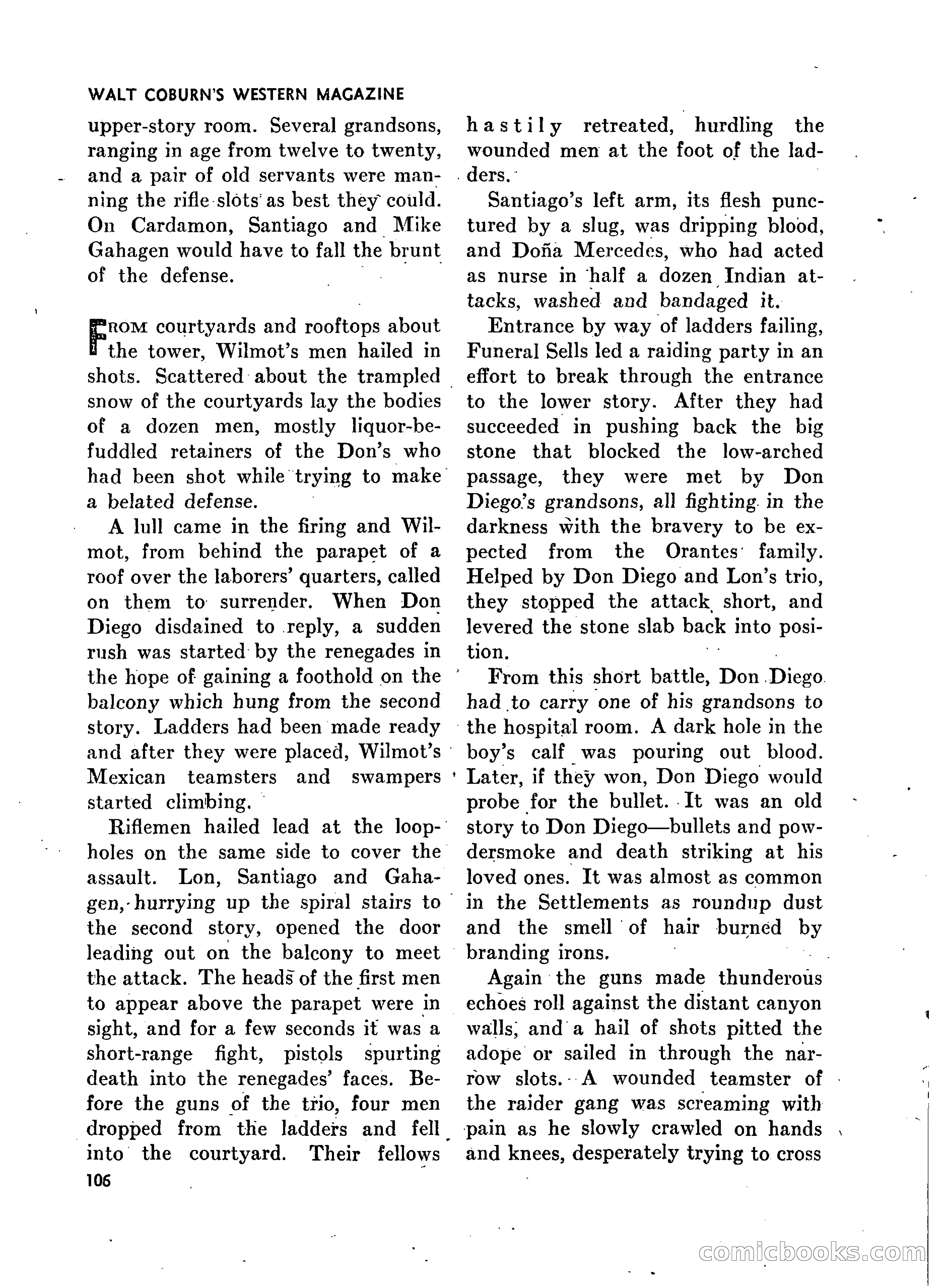 Walt Coburn's Western Magazine, March 1951 — page 106 of 116