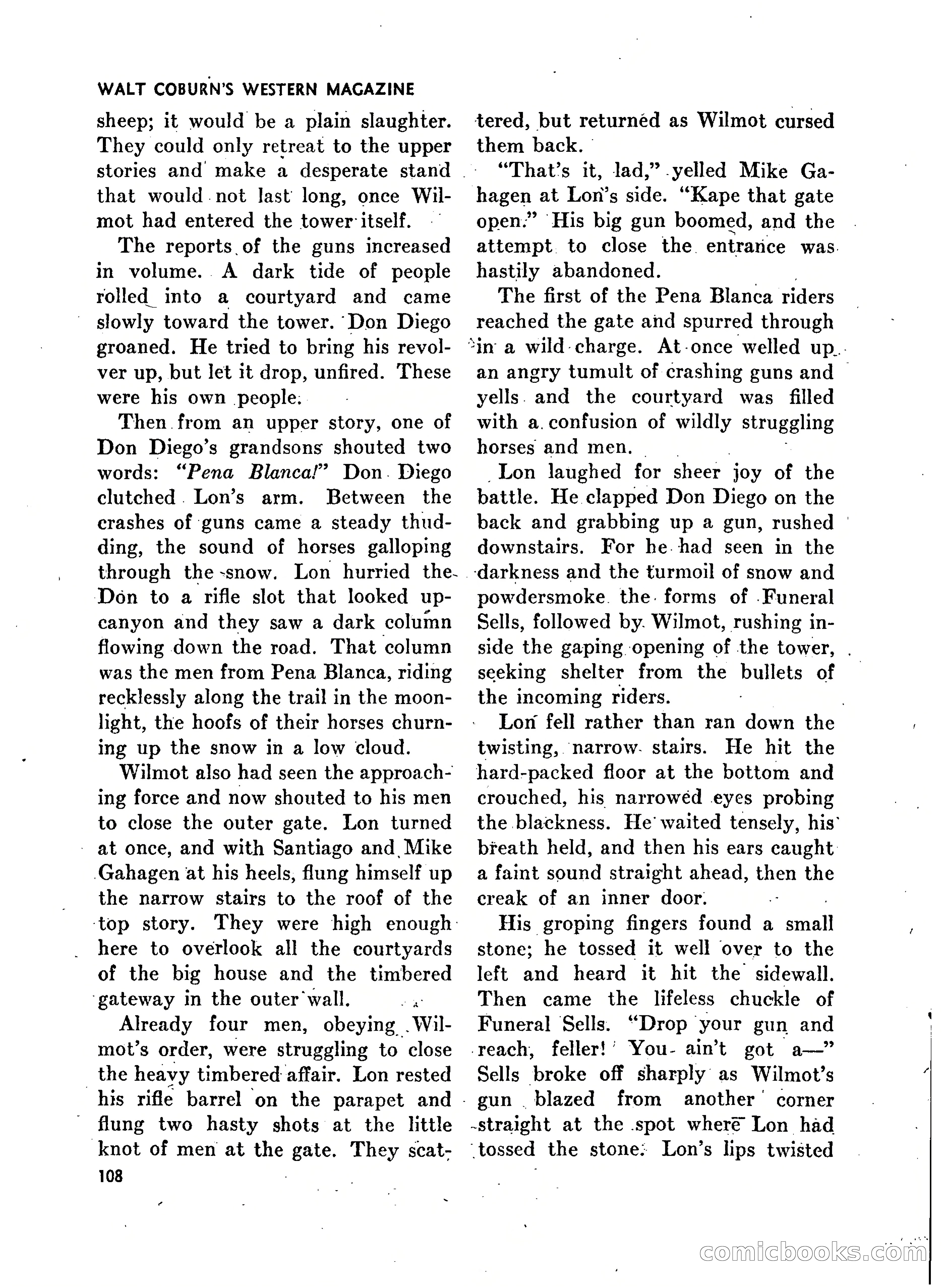 Walt Coburn's Western Magazine, March 1951 — page 108 of 116