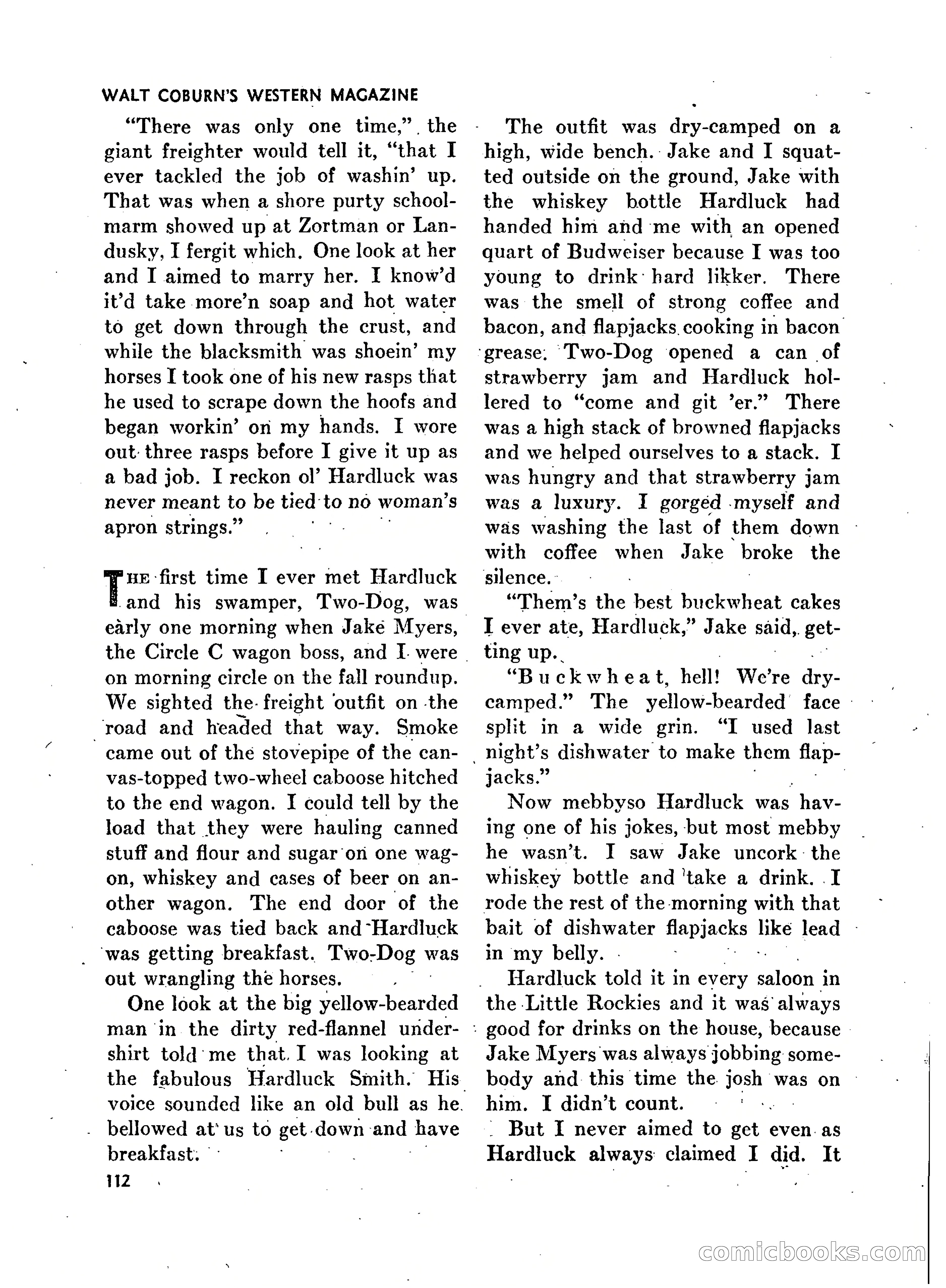 Walt Coburn's Western Magazine, March 1951 — page 112 of 116