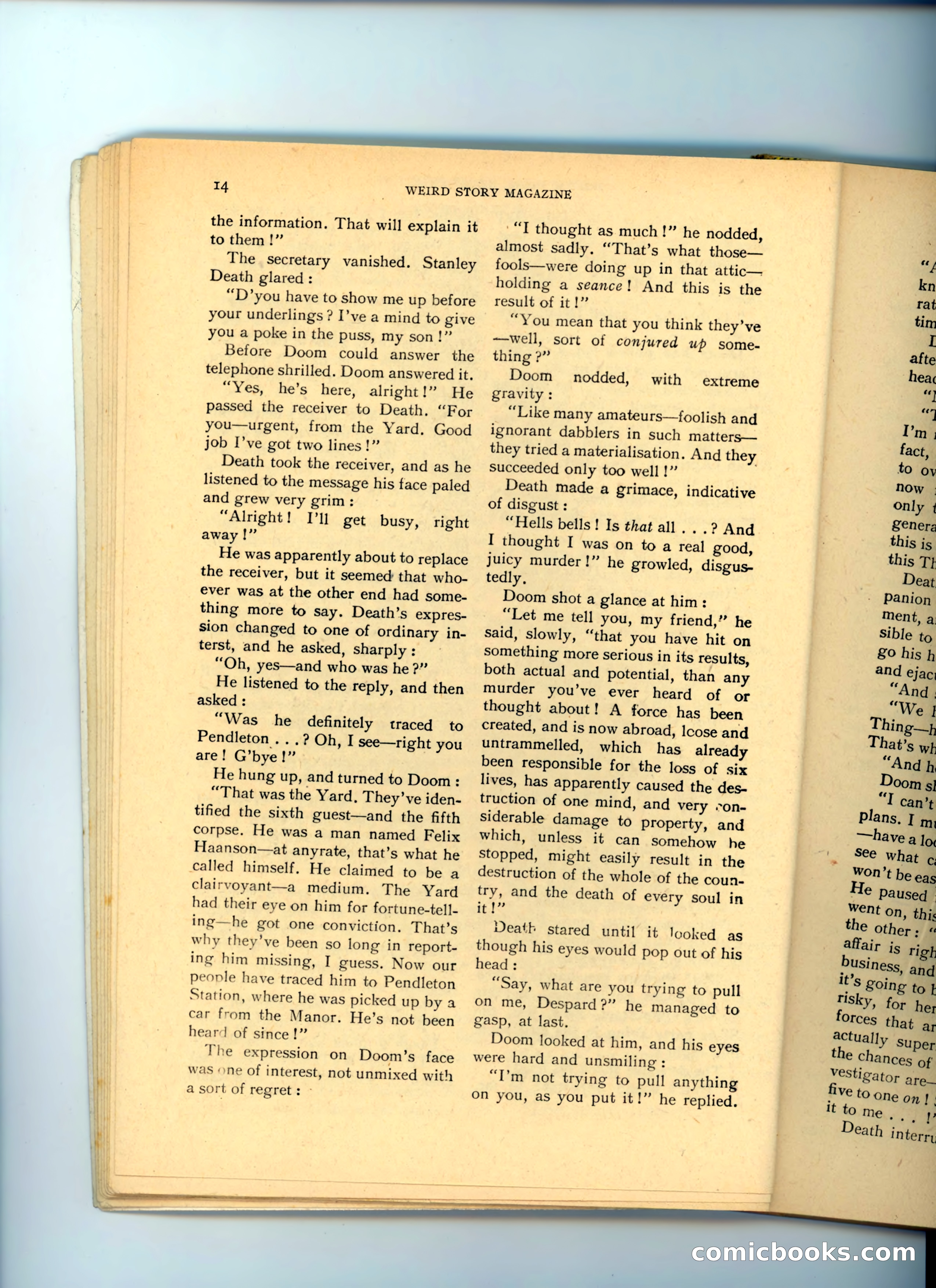 Weird Story Magazine, August 1940 — page 16 of 101