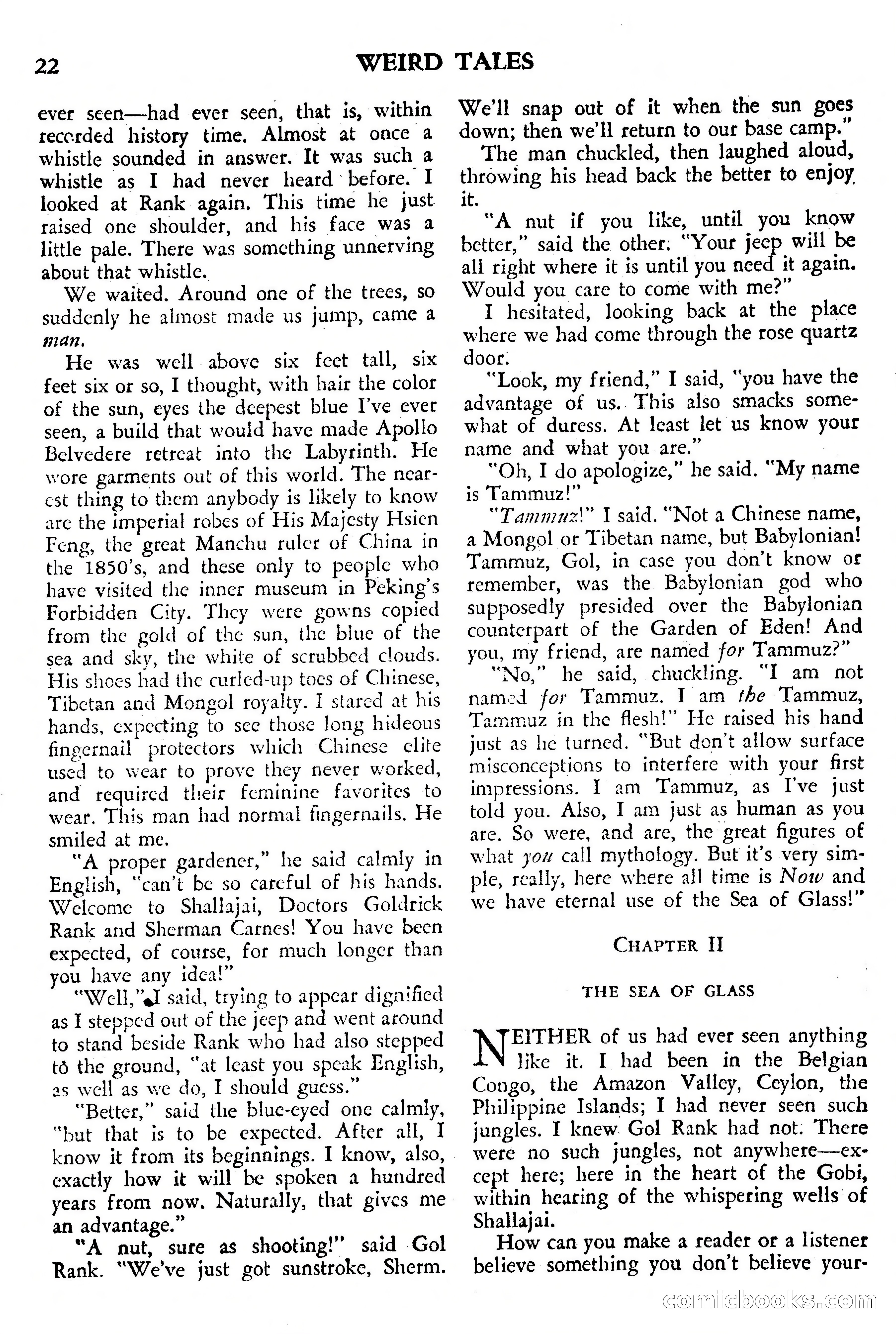 Weird Tales, July 1950 (British Edition) — page 23 of 97
