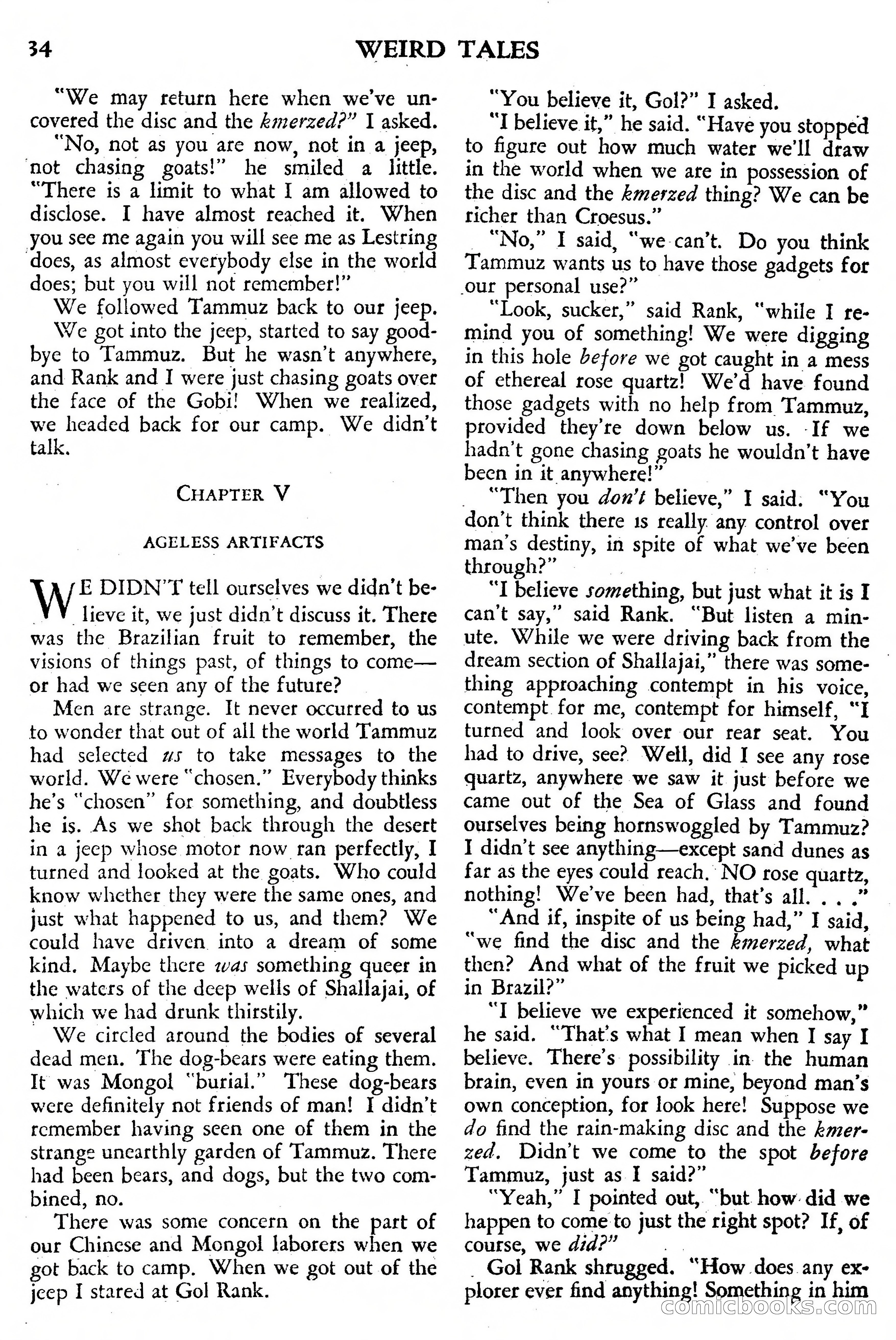 Weird Tales, July 1950 (British Edition) — page 35 of 97
