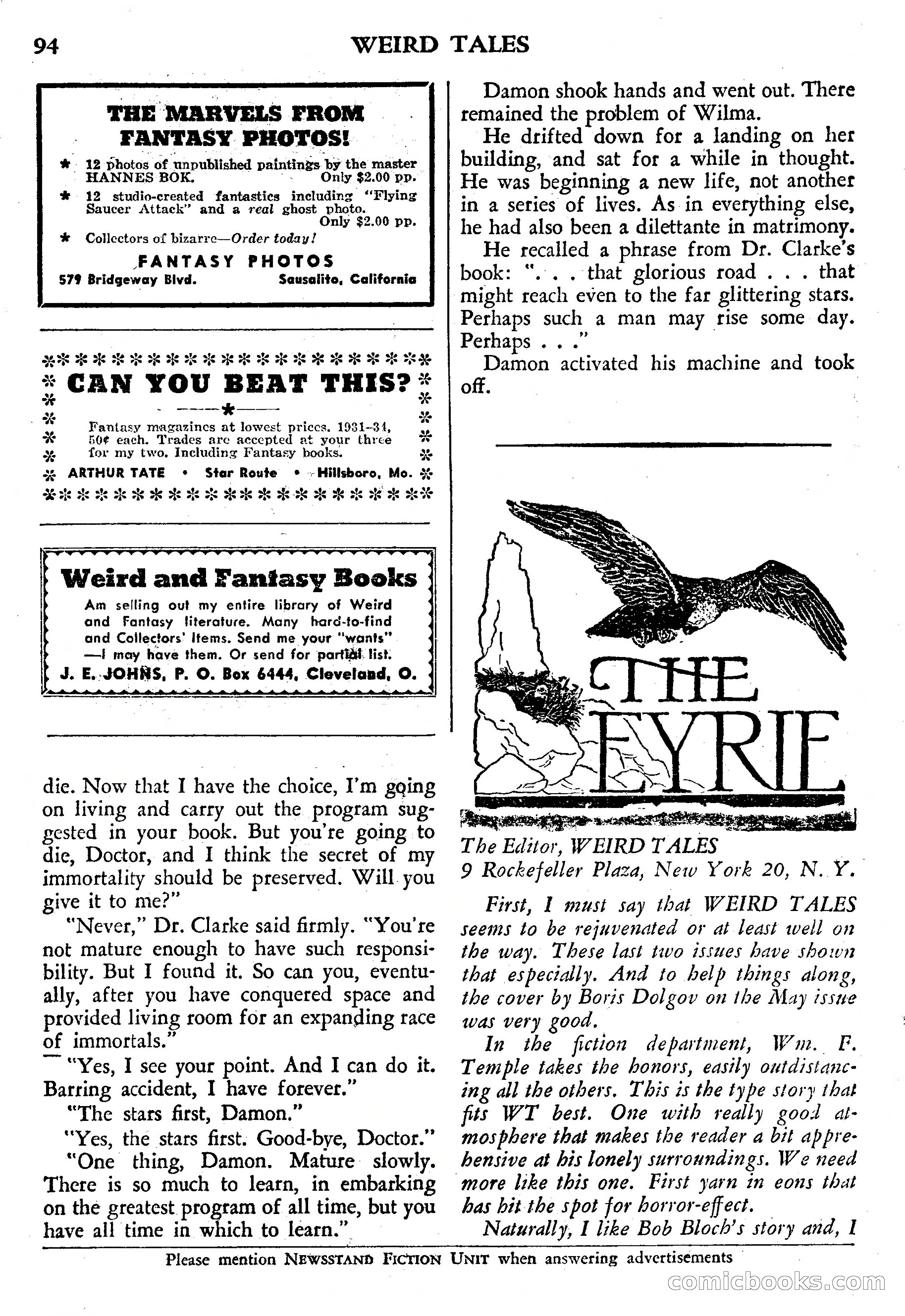 Weird Tales, July 1950 (British Edition) — page 95 of 97