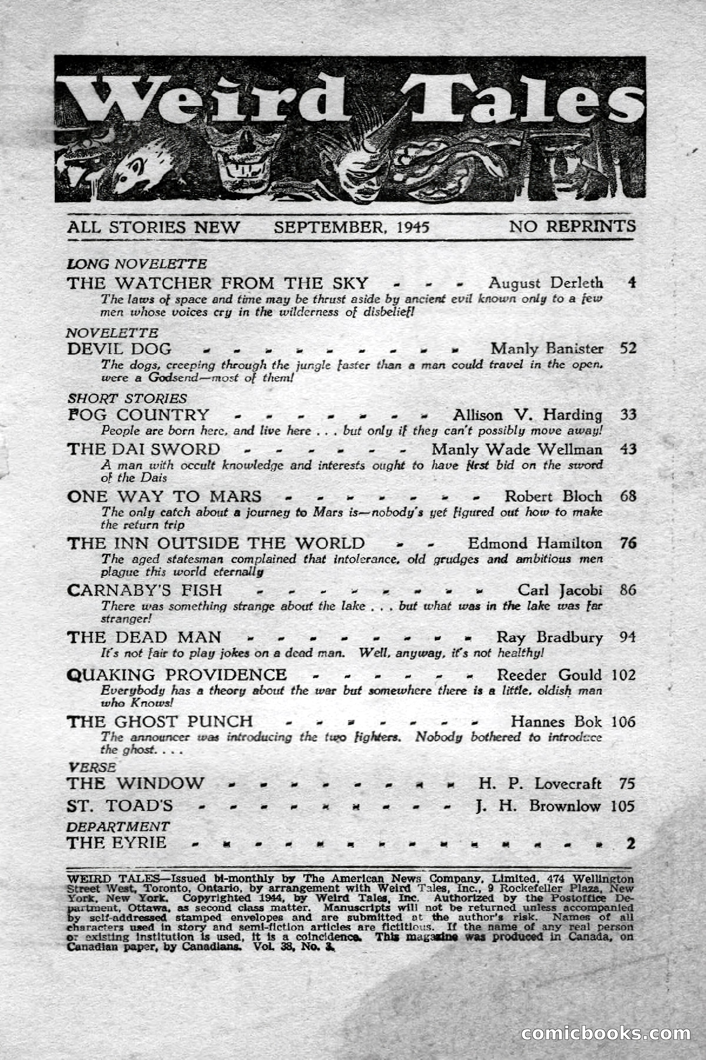 Weird Tales (Canadian Edition) — page 3 of 116