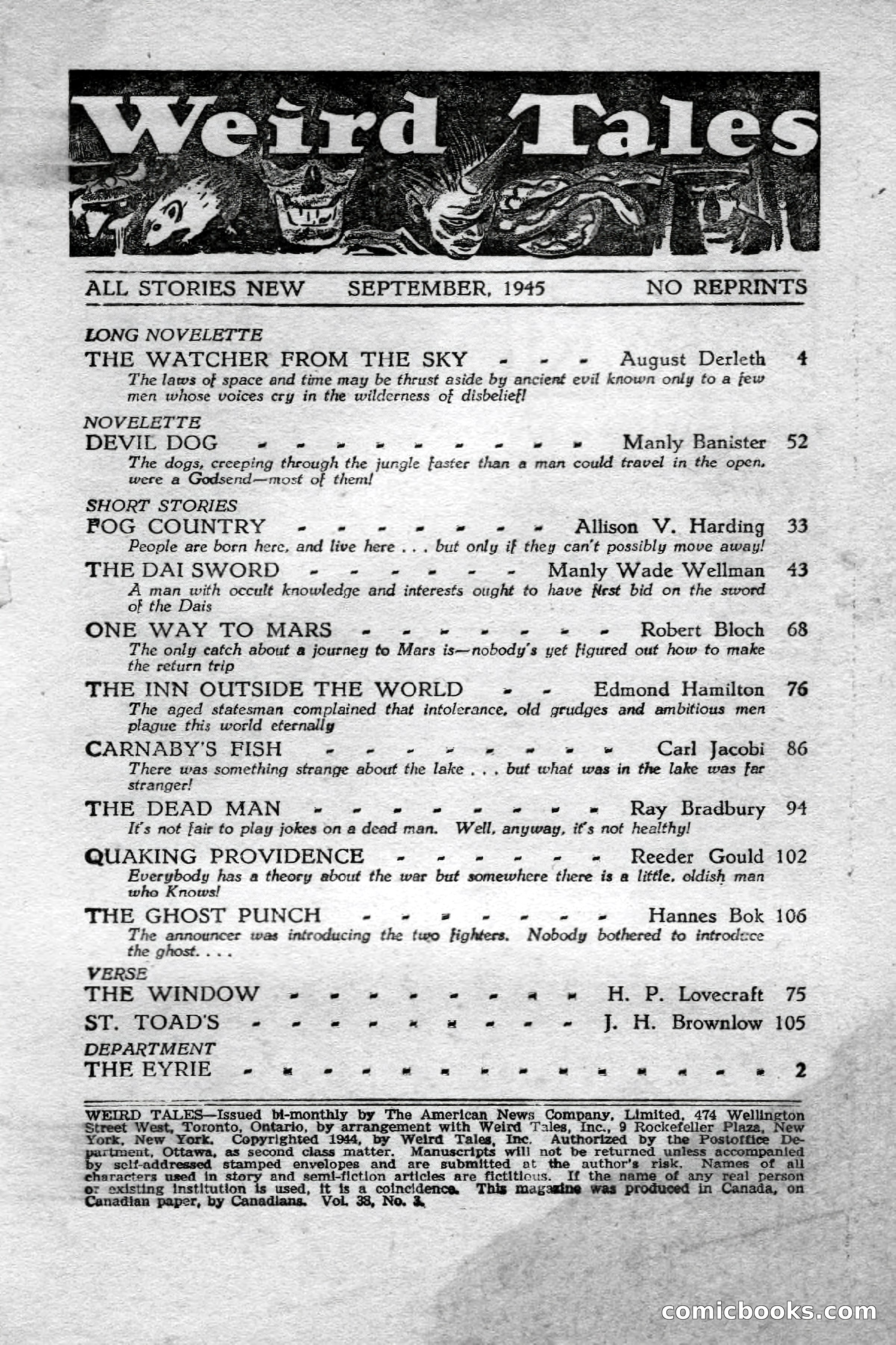 Weird Tales (Canadian Edition) — page 3 of 116