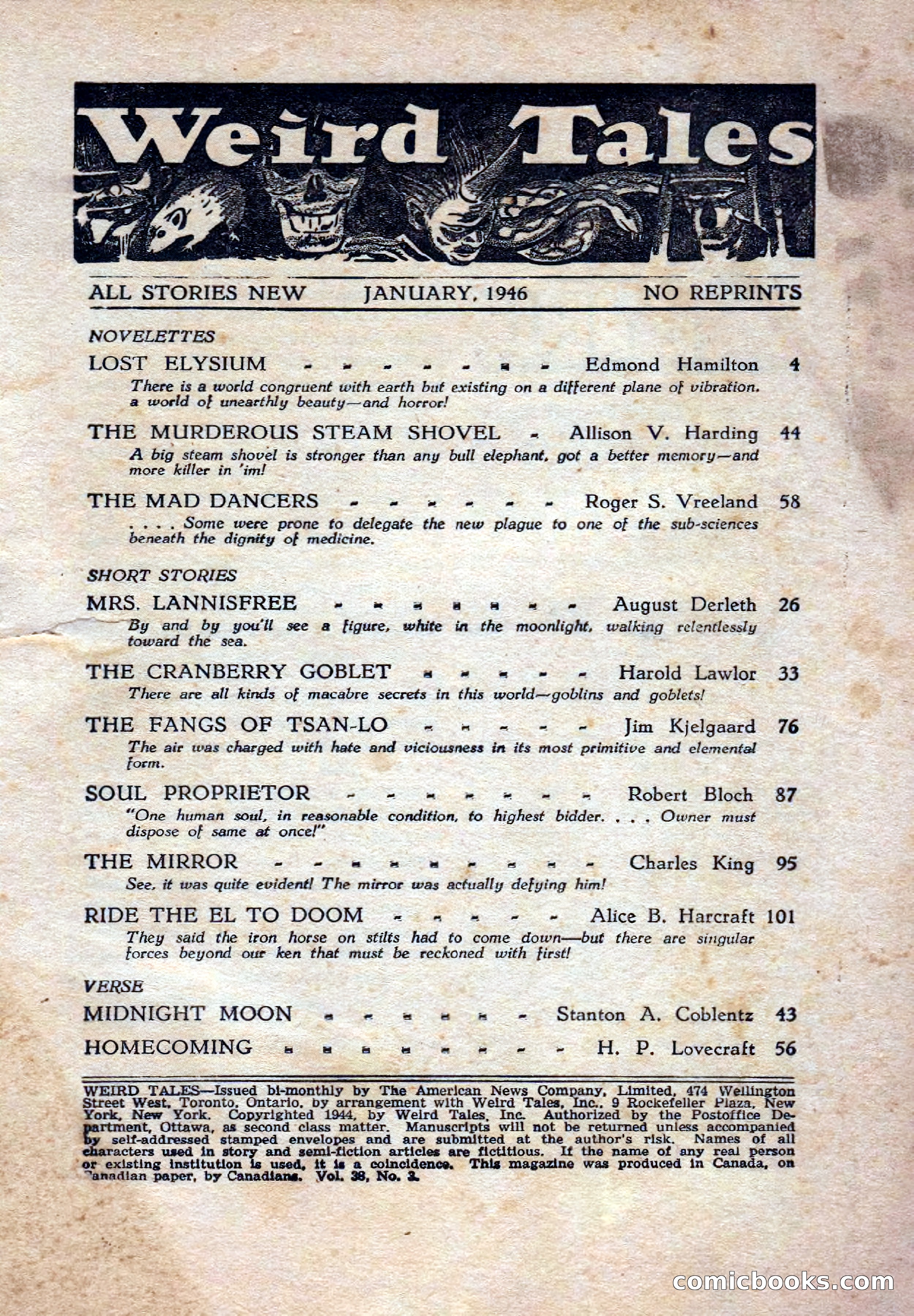 Weird Tales (Canadian Edition) — page 3 of 116