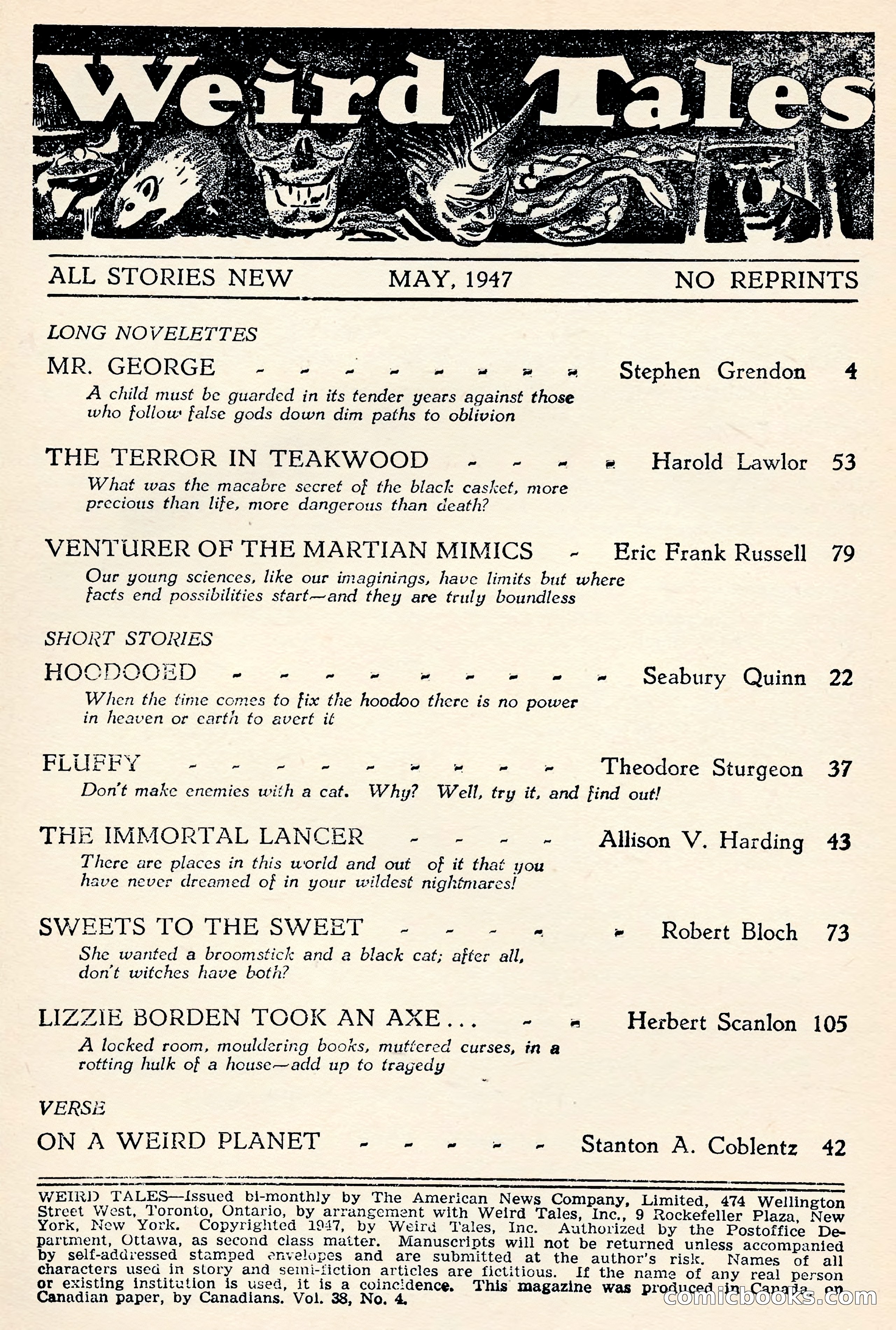 Weird Tales (Canadian Edition) — page 3 of 116