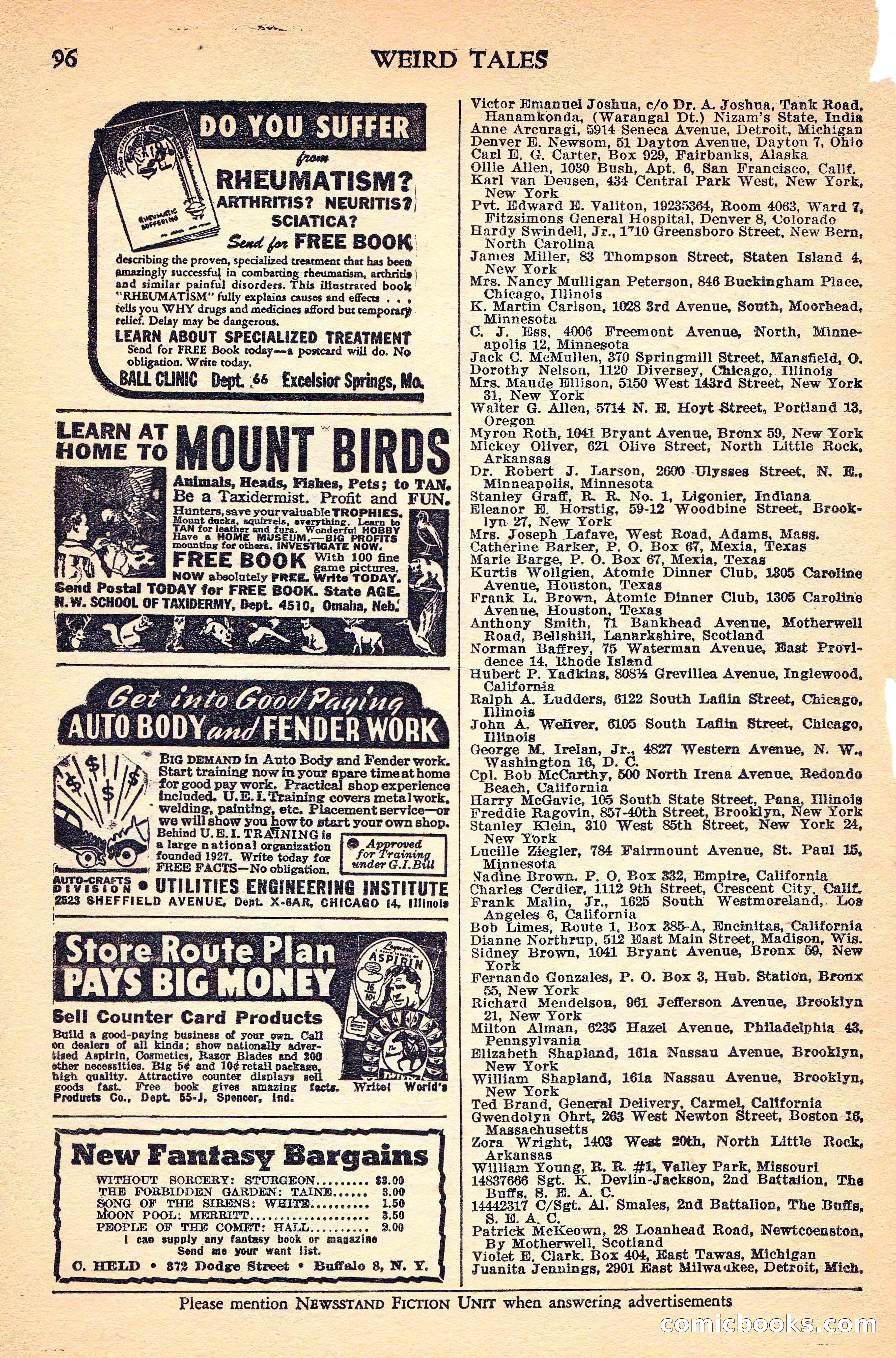 Weird Tales Canadian Edition, Vol. 41, No. 1 — page 99 of 100