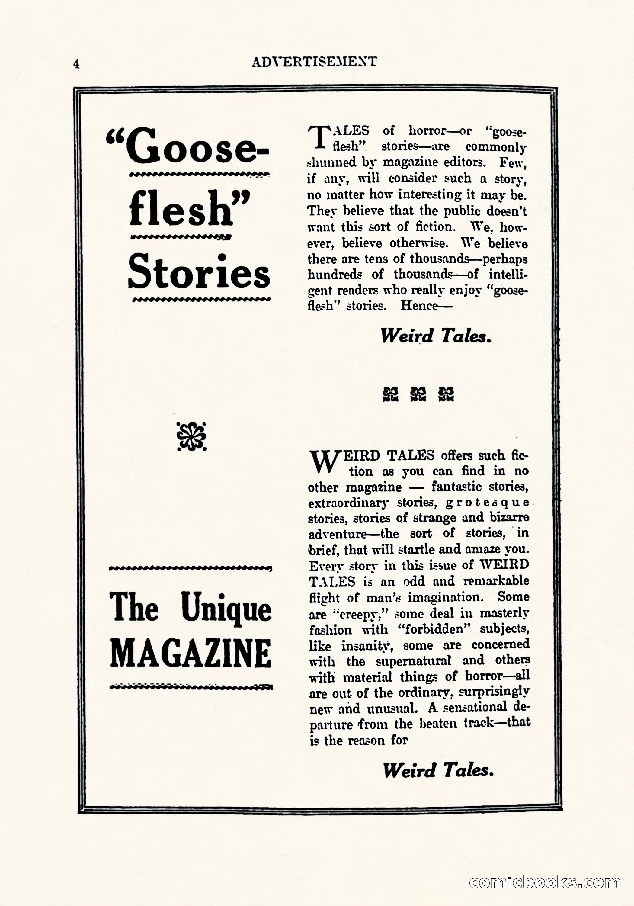 Weird Tales, March 1923 — page 6 of 196