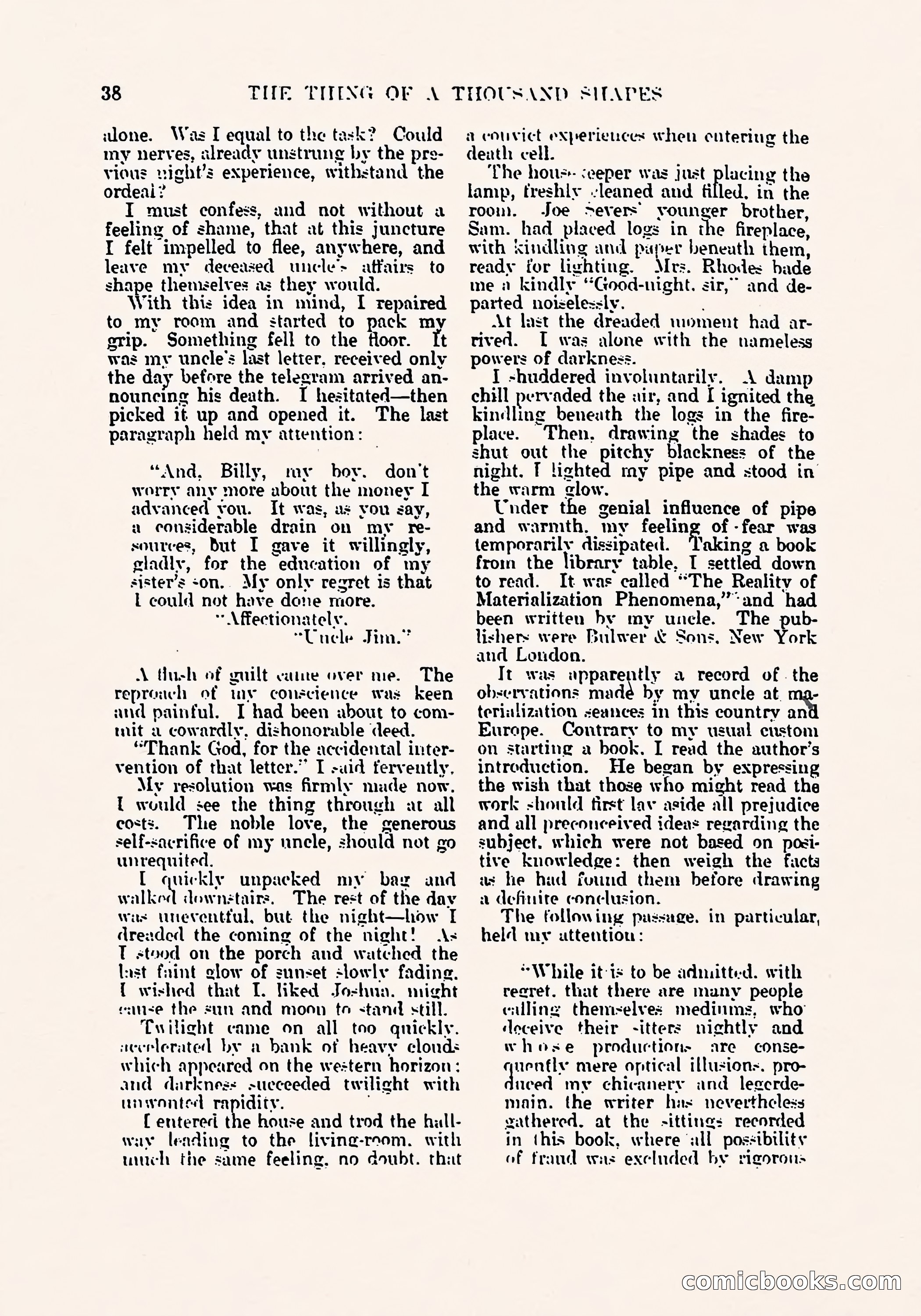Weird Tales, March 1923 — page 40 of 196