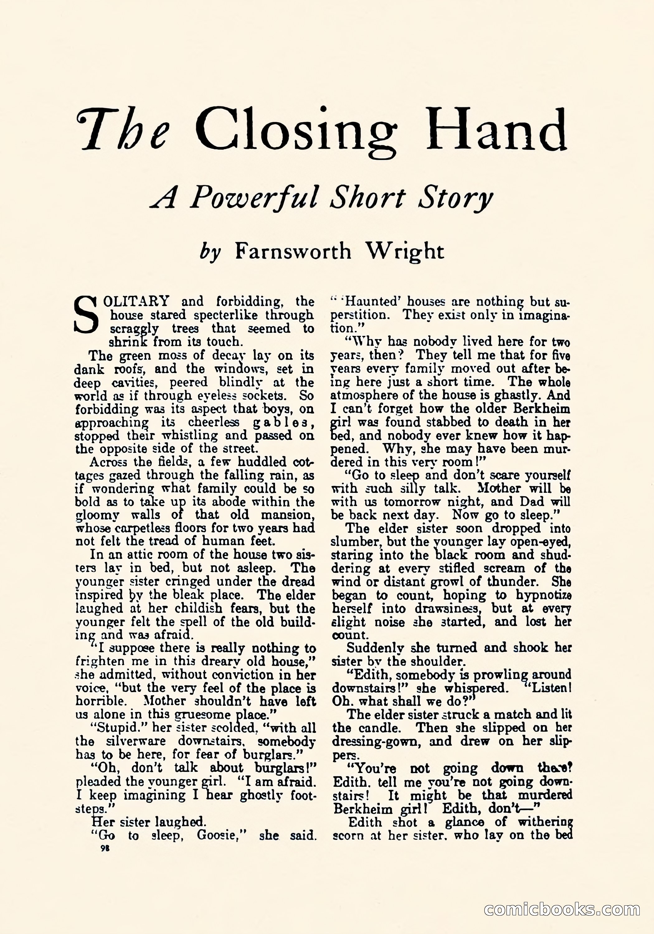 Weird Tales, March 1923 — page 100 of 196