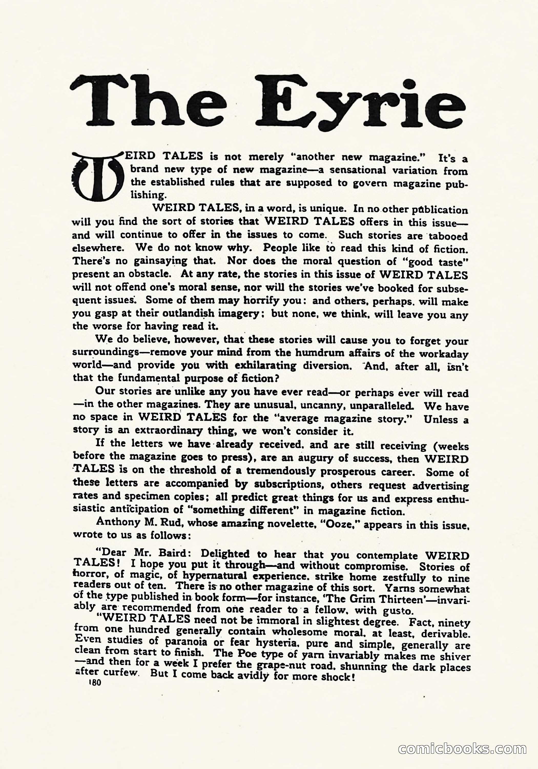 Weird Tales, March 1923 — page 182 of 196