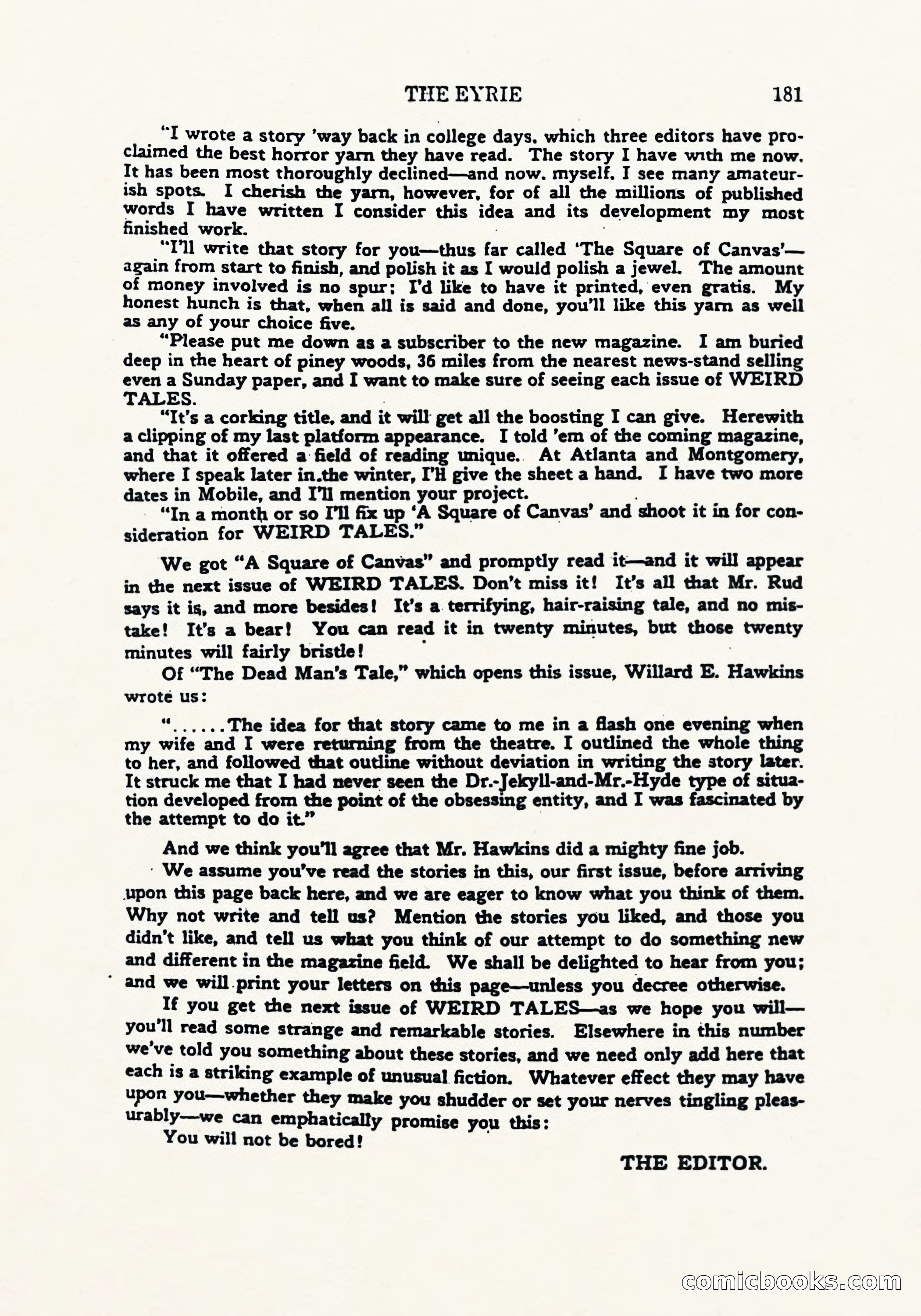 Weird Tales, March 1923 — page 183 of 196