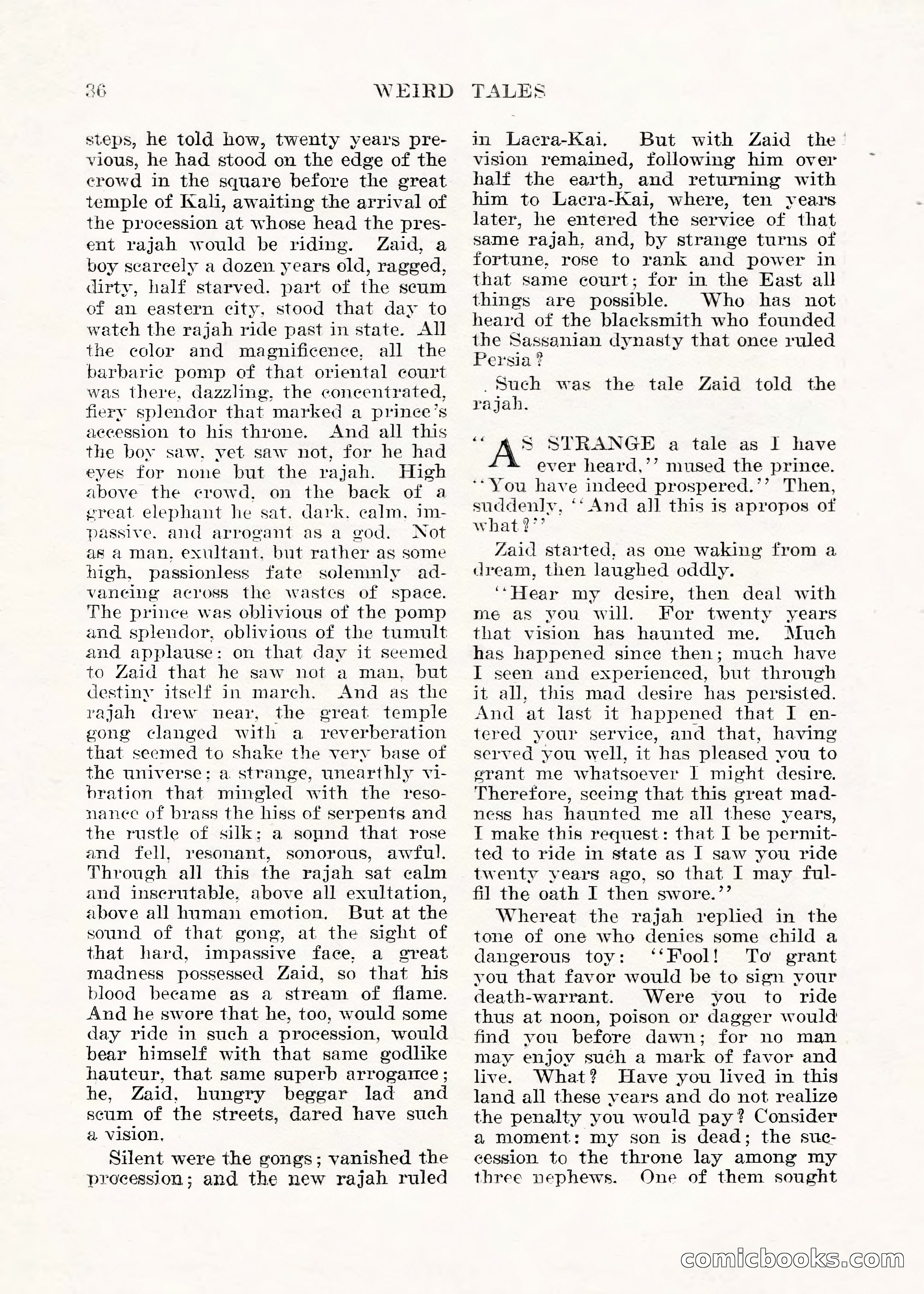 Weird Tales, Vol. V No. 1 — page 37 of 195