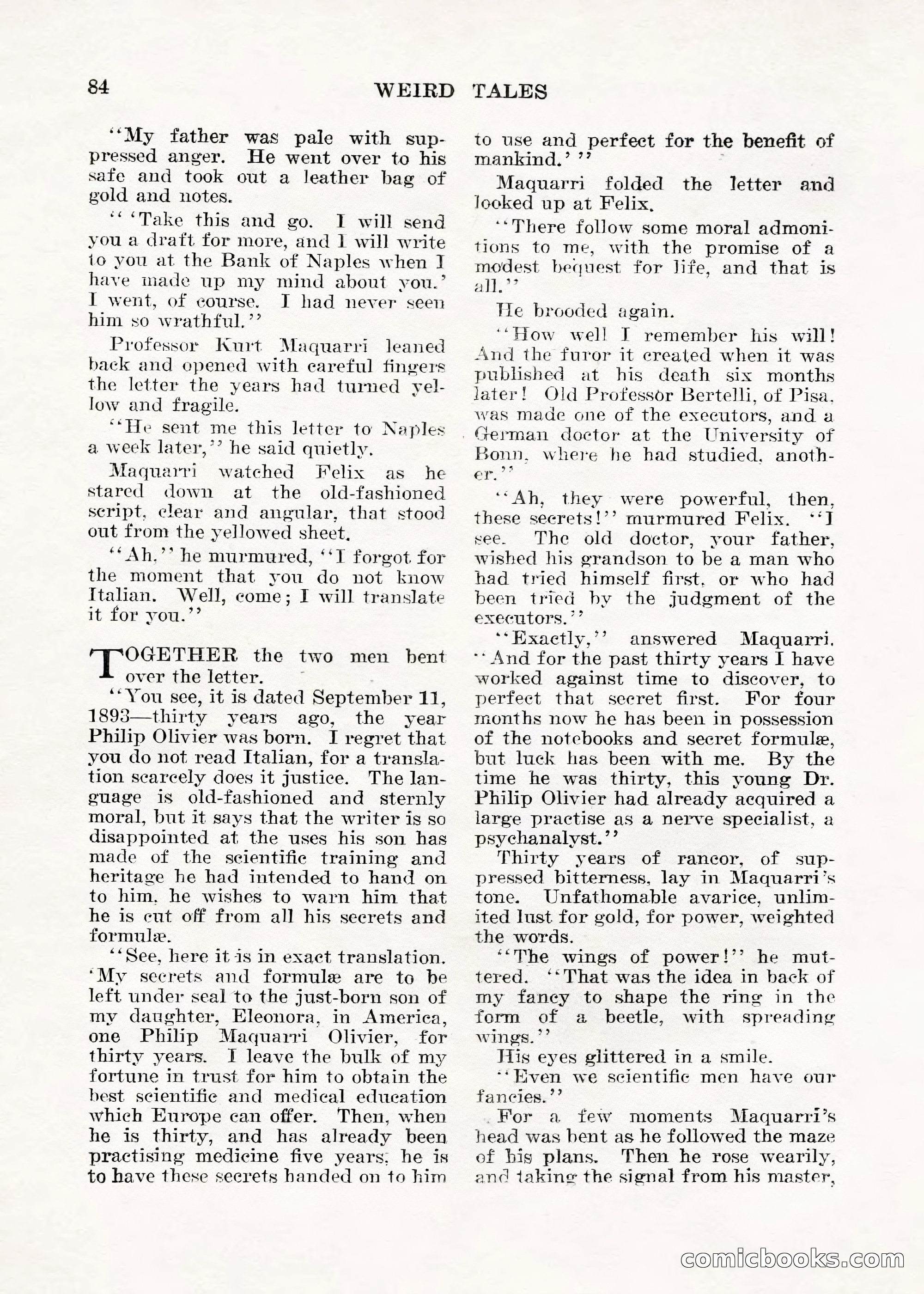 Weird Tales, Vol. V No. 1 — page 85 of 195