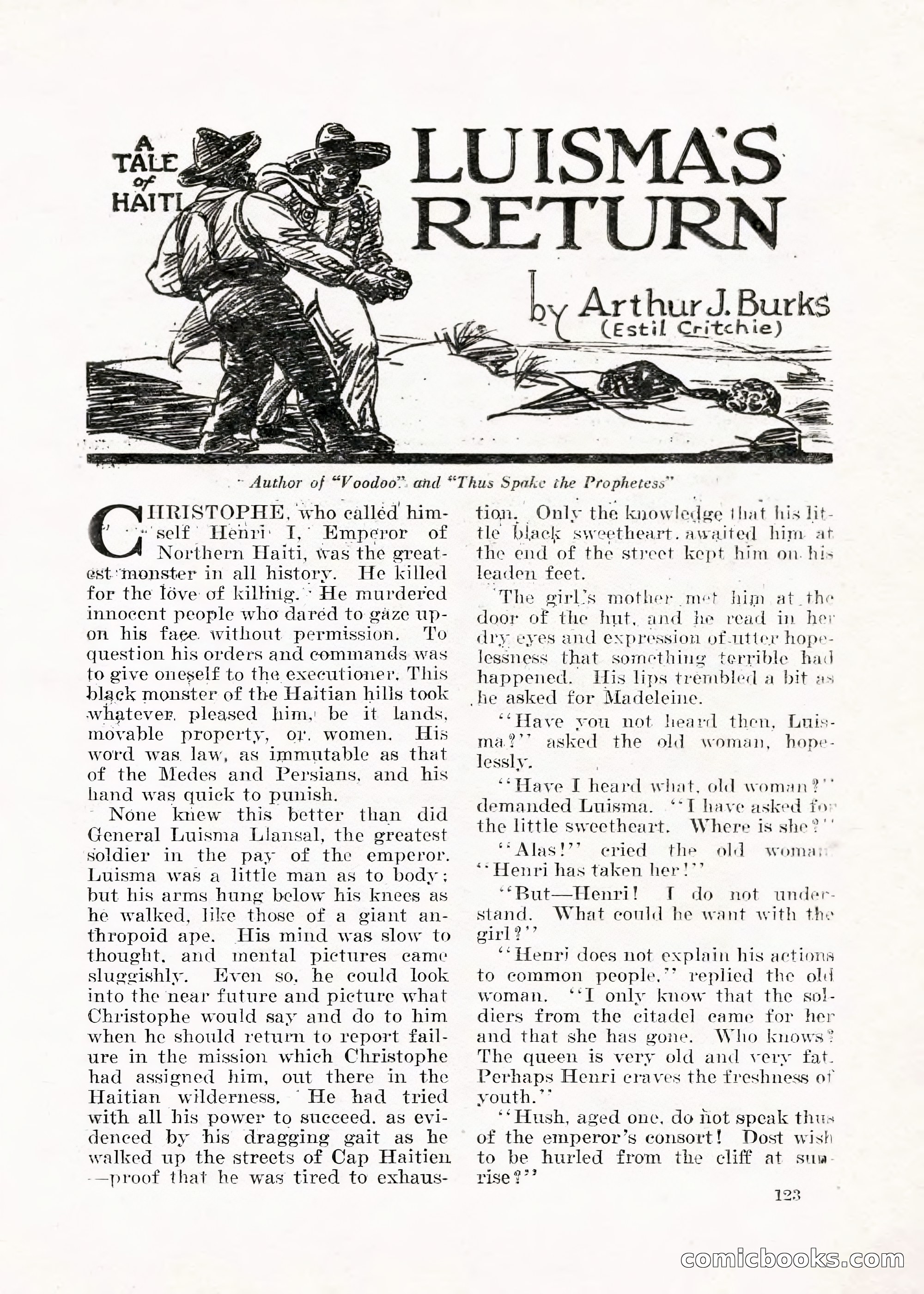 Weird Tales, Vol. V No. 1 — page 124 of 195