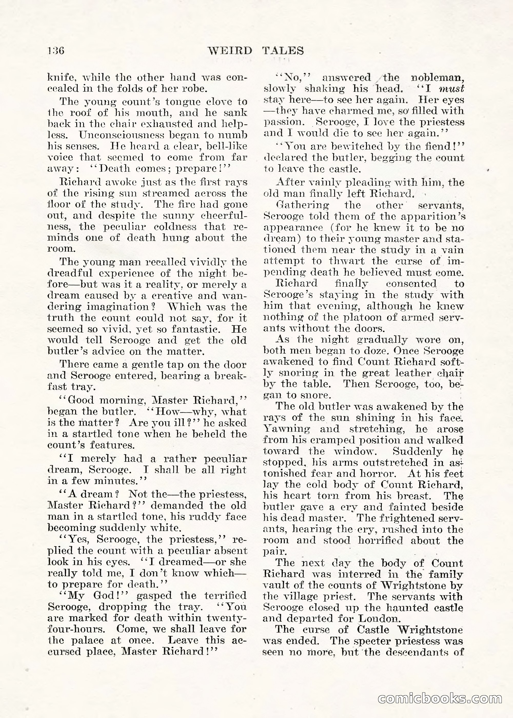 Weird Tales, Vol. V No. 1 — page 137 of 195