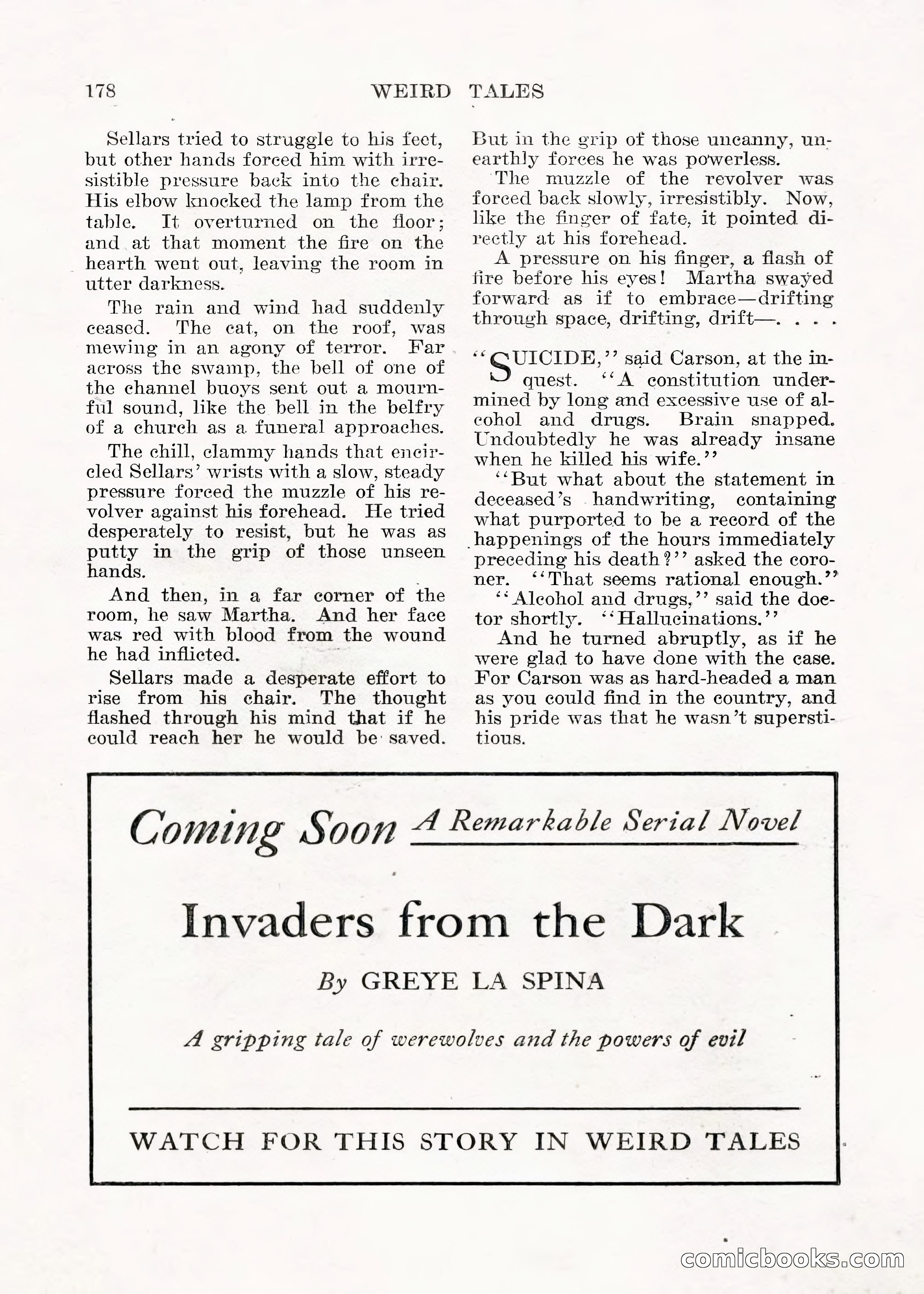 Weird Tales, Vol. V No. 1 — page 179 of 195
