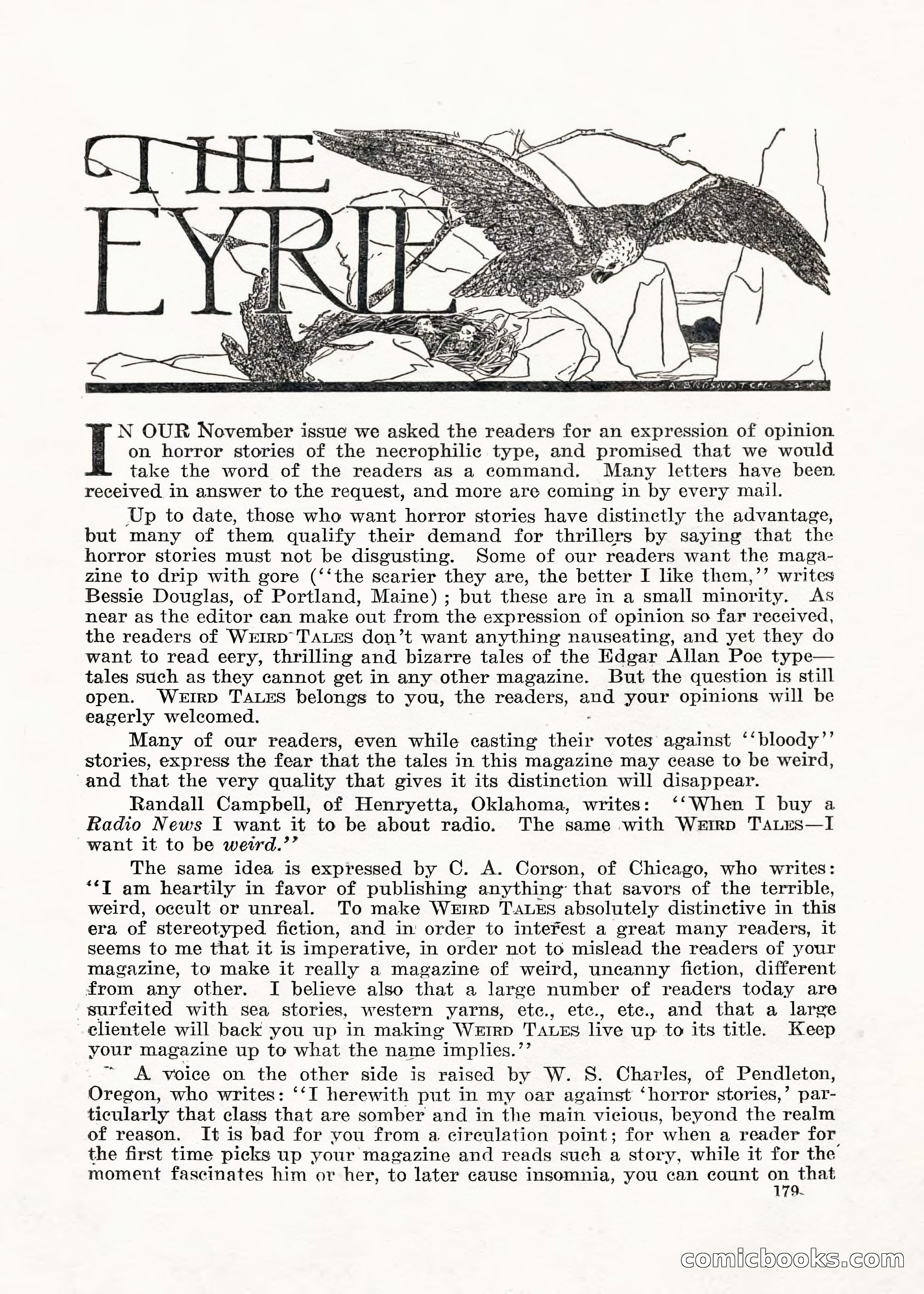 Weird Tales, Vol. V No. 1 — page 180 of 195