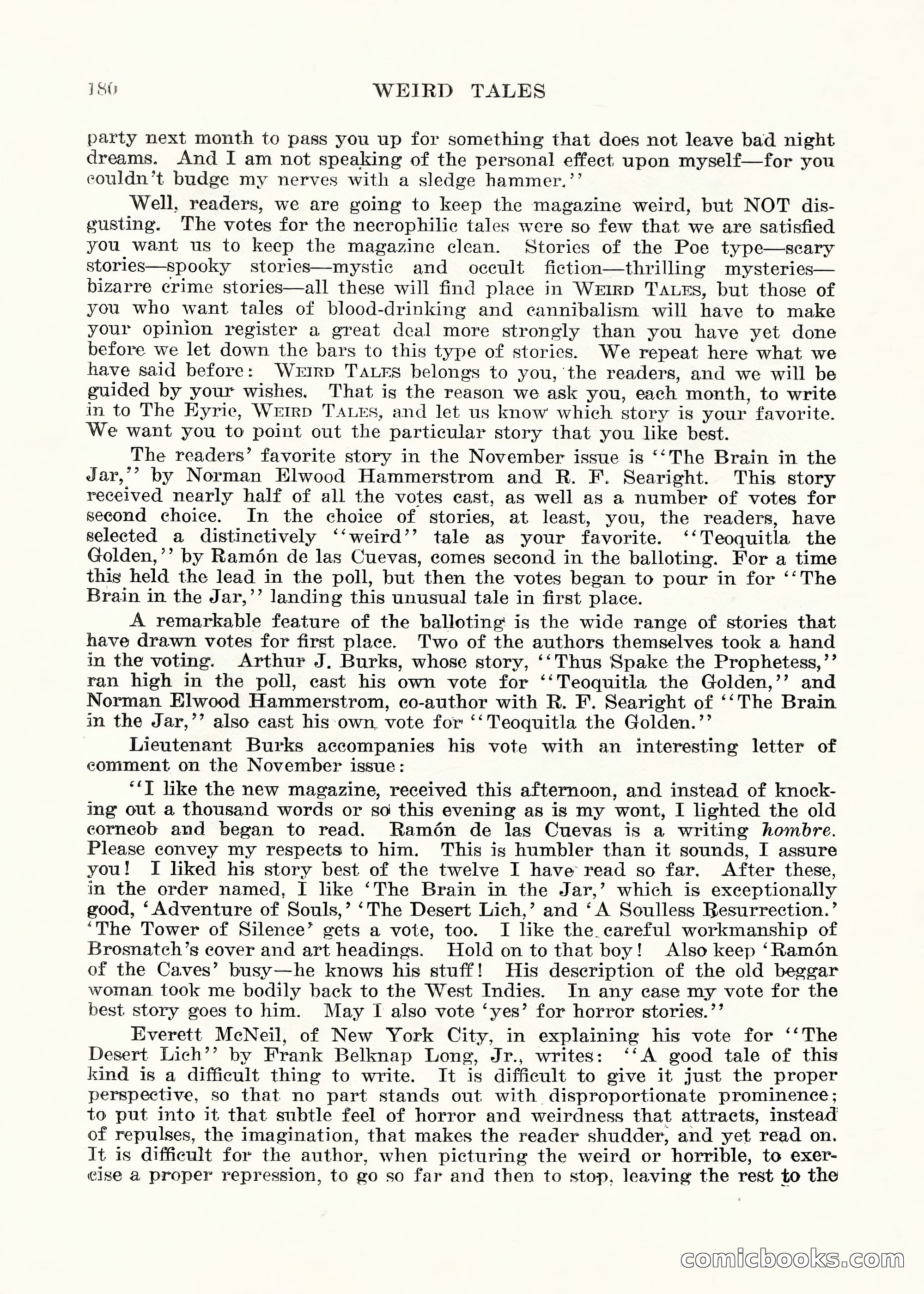 Weird Tales, Vol. V No. 1 — page 181 of 195