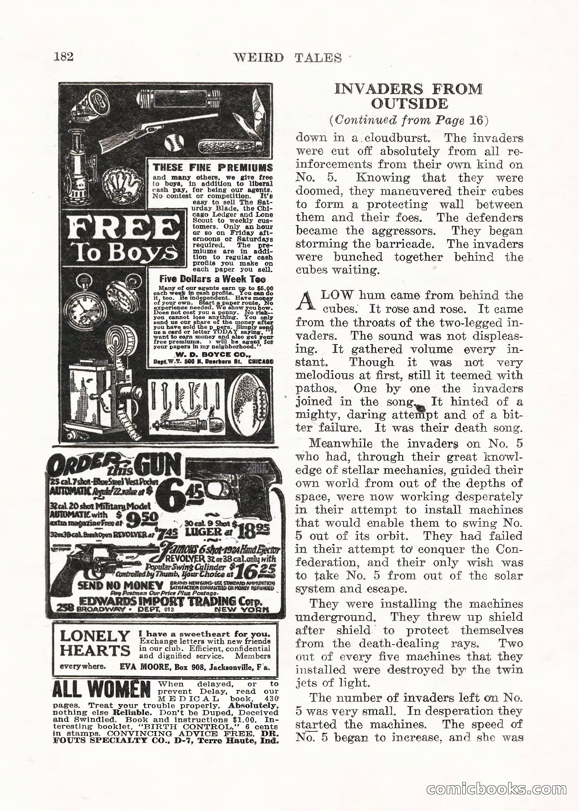 Weird Tales, Vol. V No. 1 — page 183 of 195