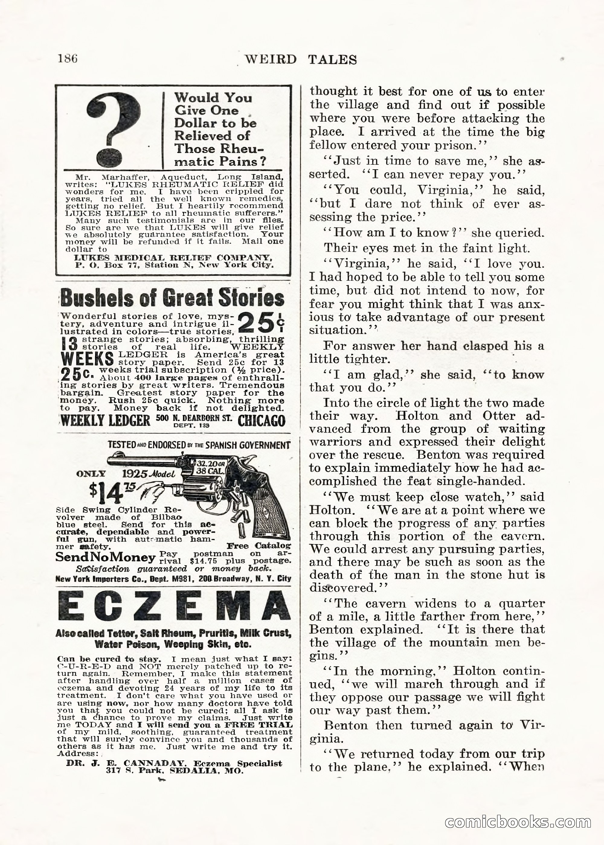 Weird Tales, Vol. V No. 1 — page 187 of 195