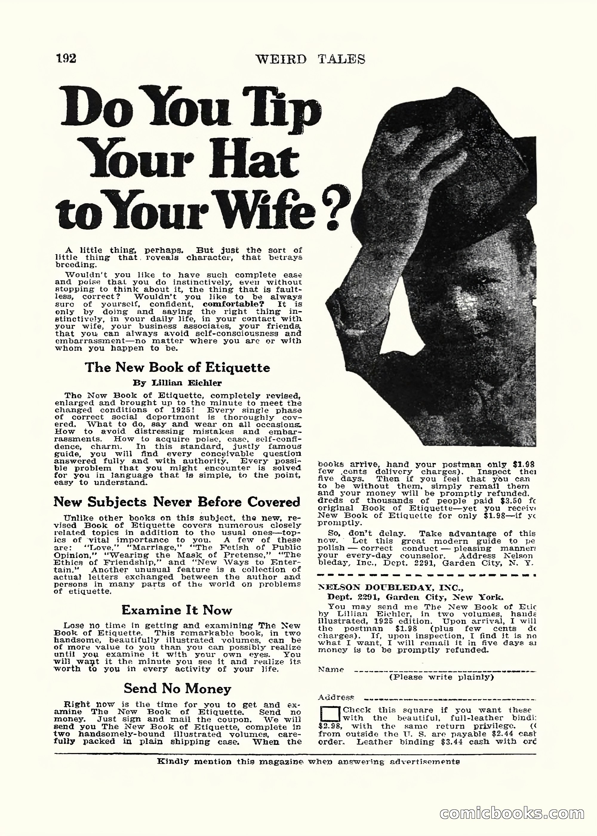 Weird Tales, Vol. V No. 1 — page 193 of 195