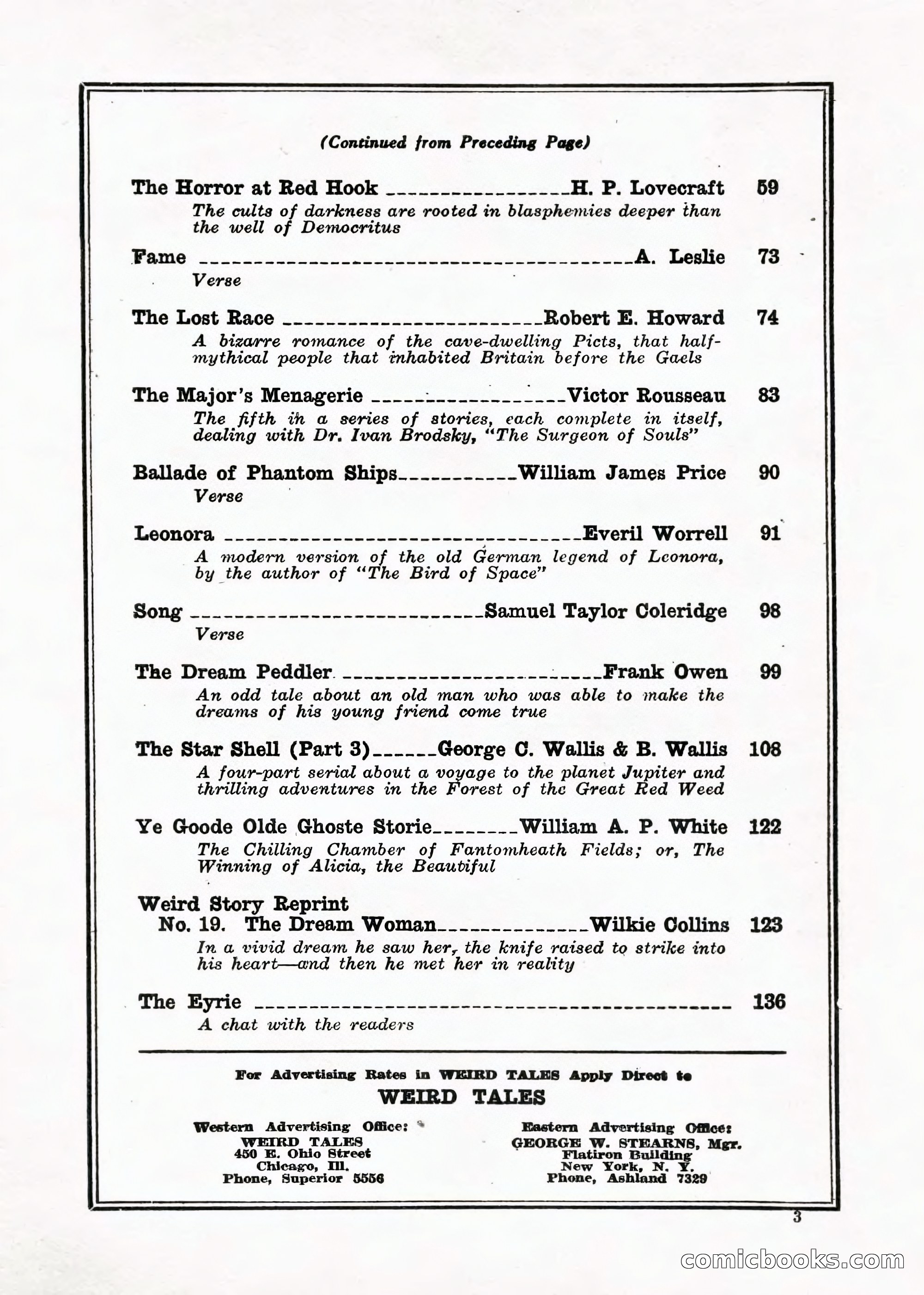 Weird Tales — "Drome" — page 2 of 144