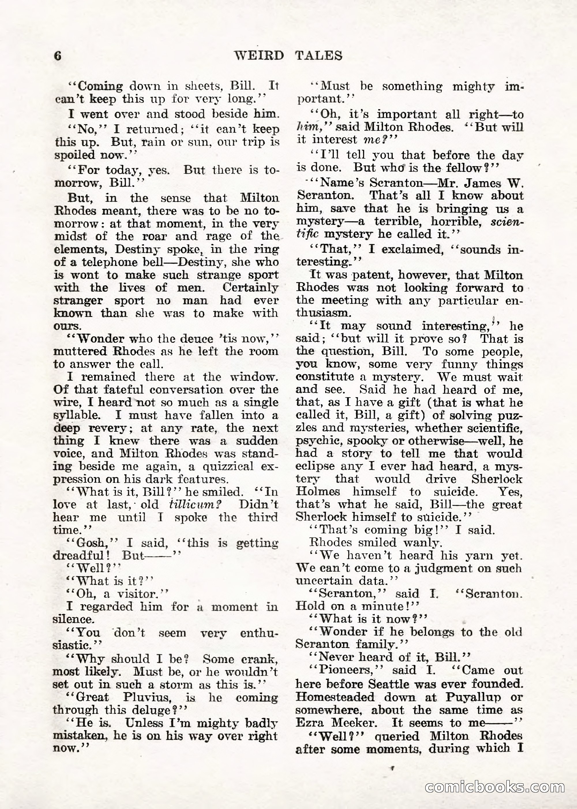 Weird Tales — "Drome" — page 5 of 144