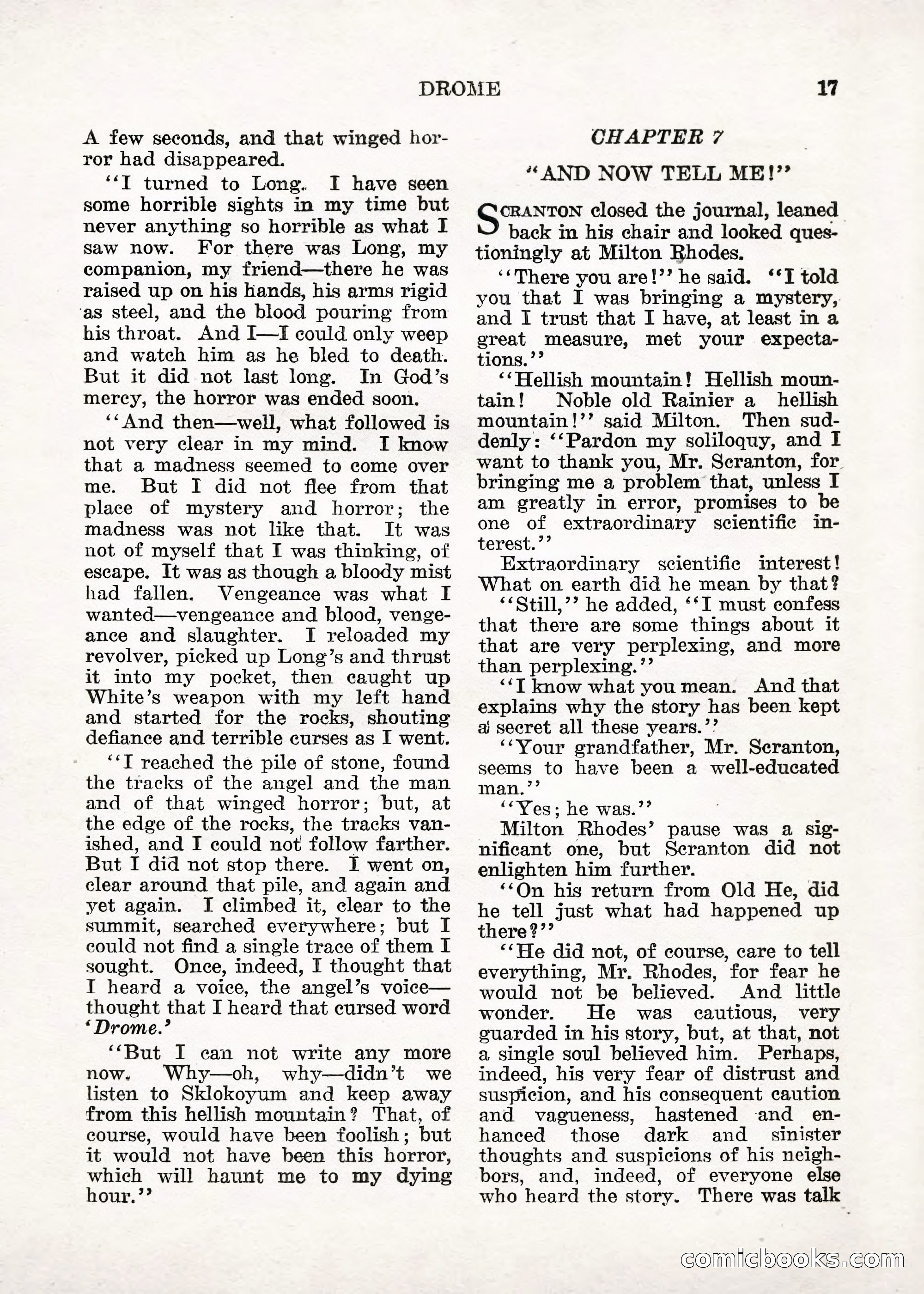 Weird Tales — "Drome" — page 16 of 144