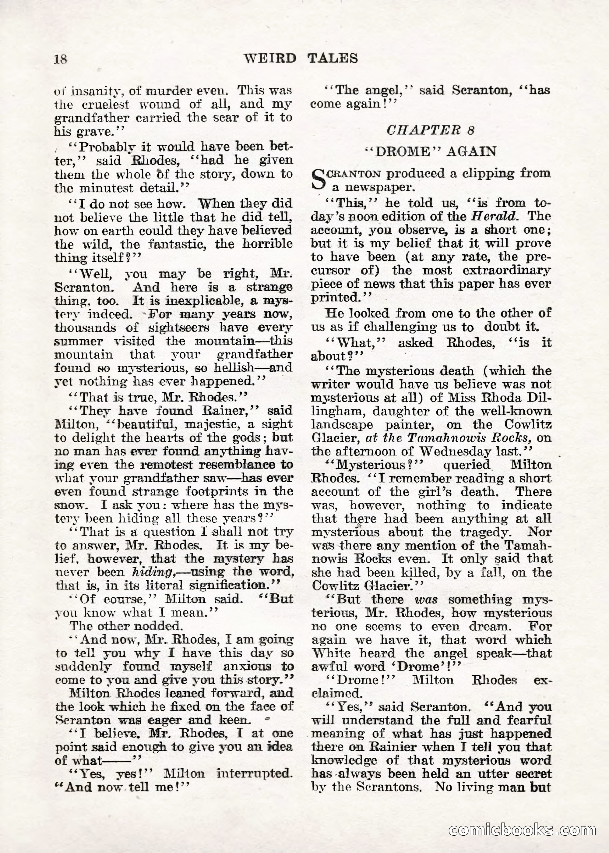 Weird Tales — "Drome" — page 17 of 144