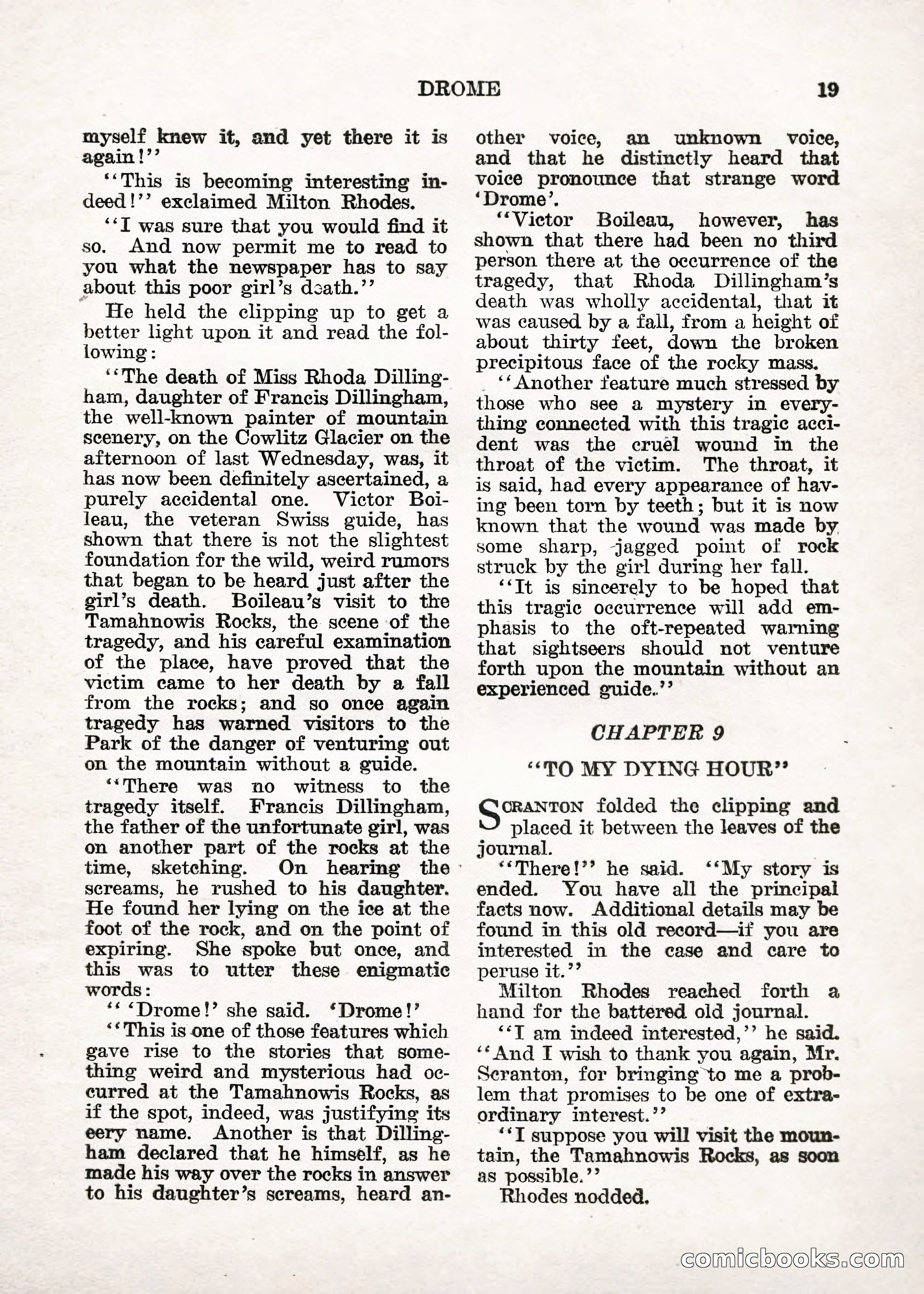 Weird Tales — "Drome" — page 18 of 144