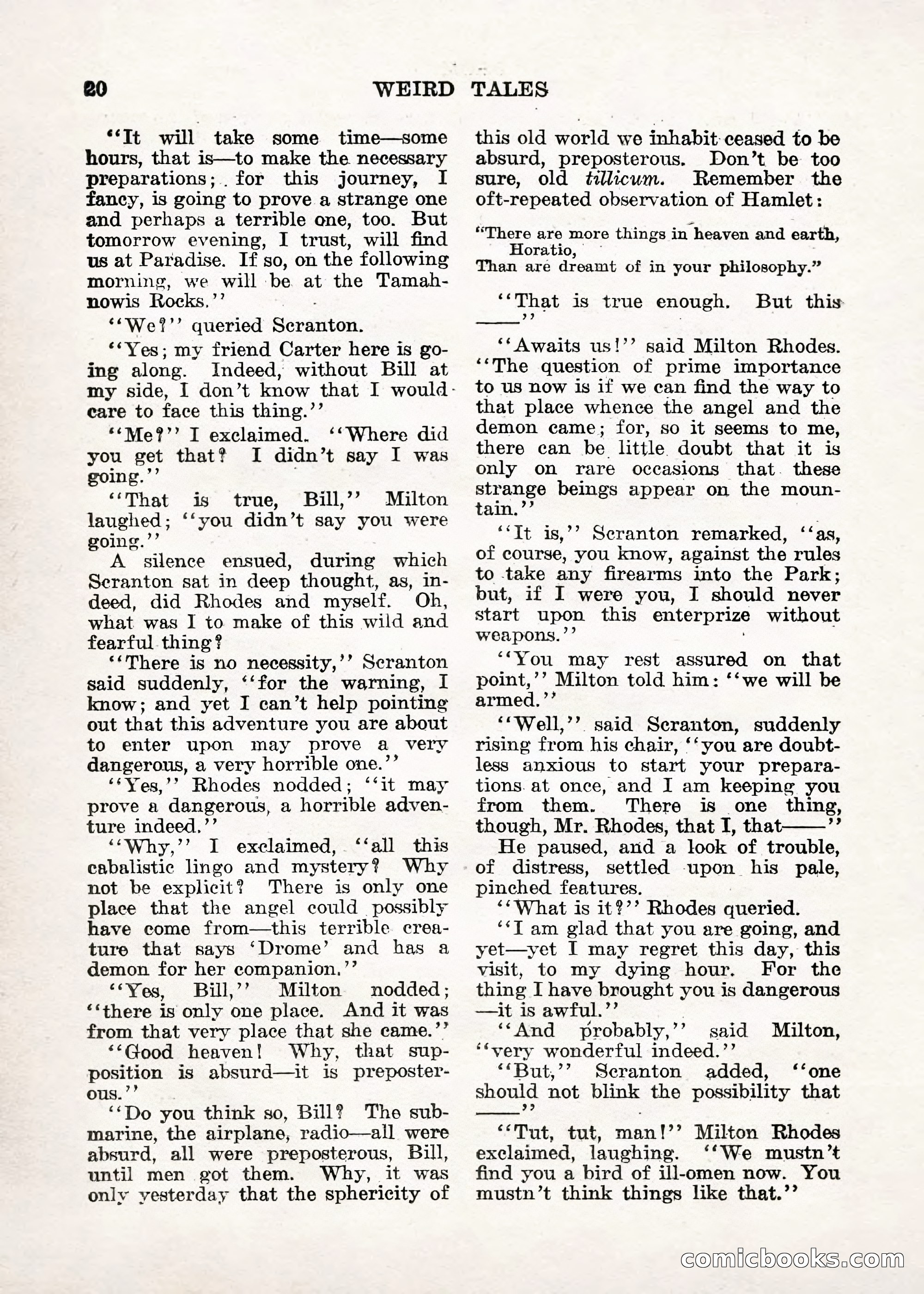 Weird Tales — "Drome" — page 19 of 144