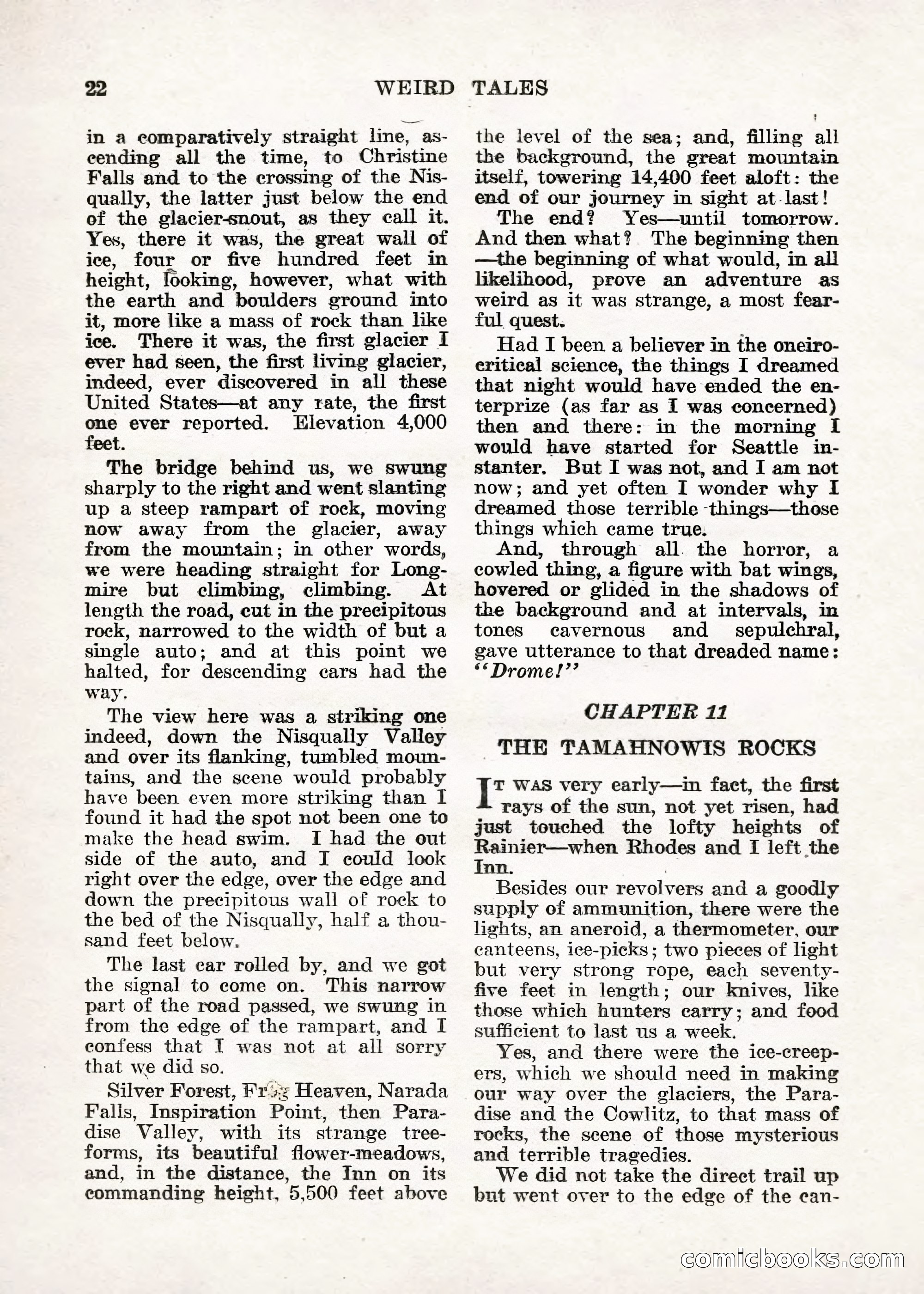 Weird Tales — "Drome" — page 21 of 144