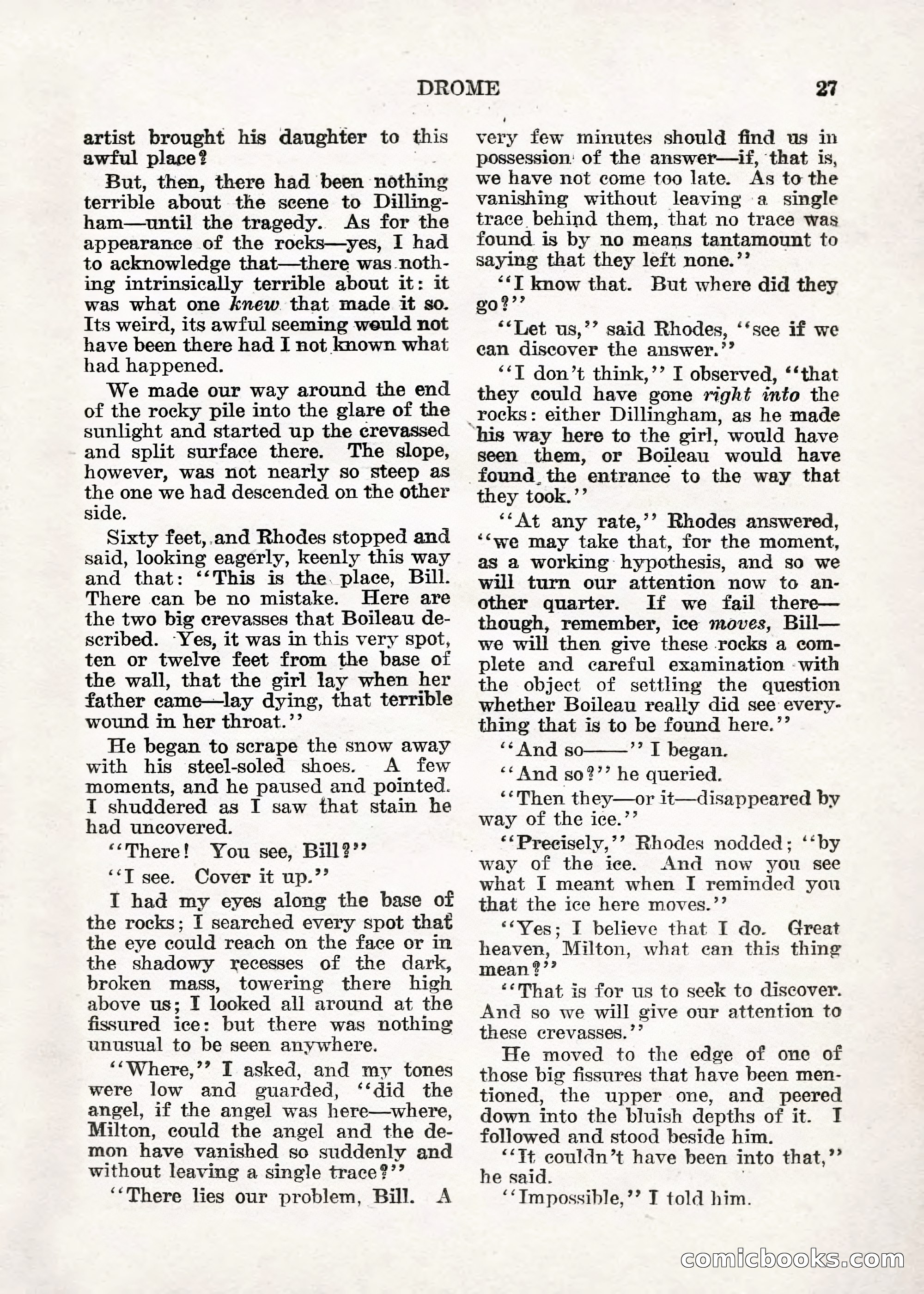Weird Tales — "Drome" — page 26 of 144
